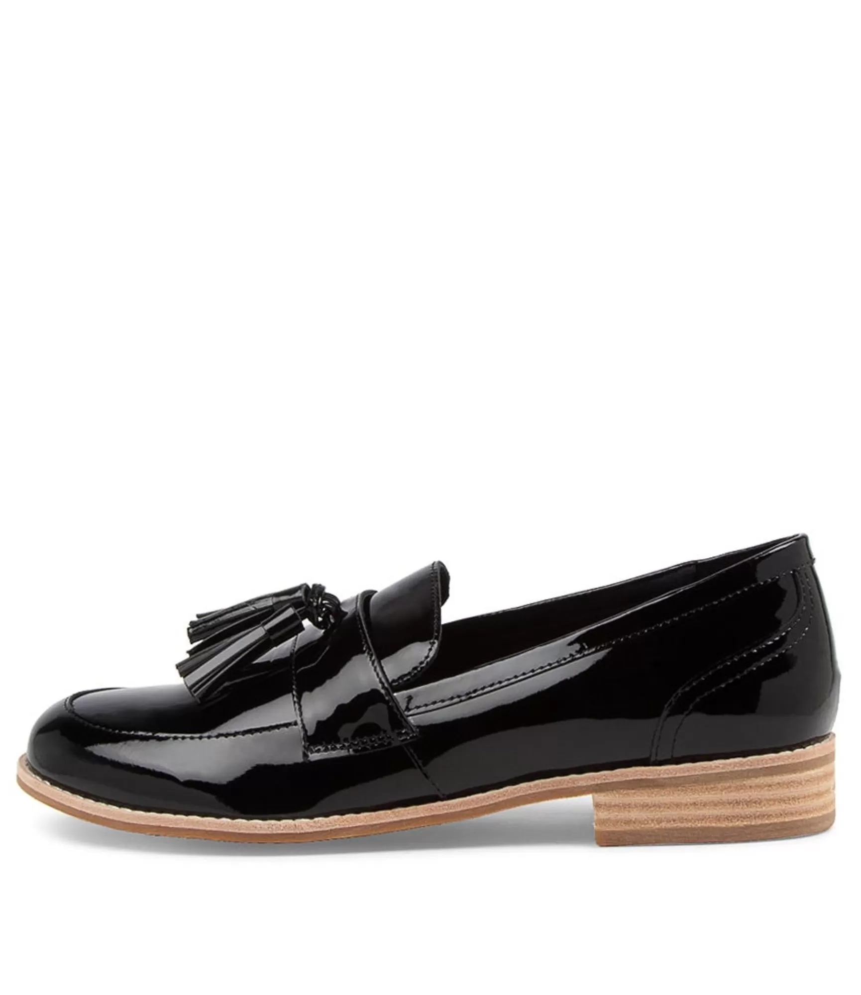 Fashion Midas Shoes Adream Black Patent Leather Loafers