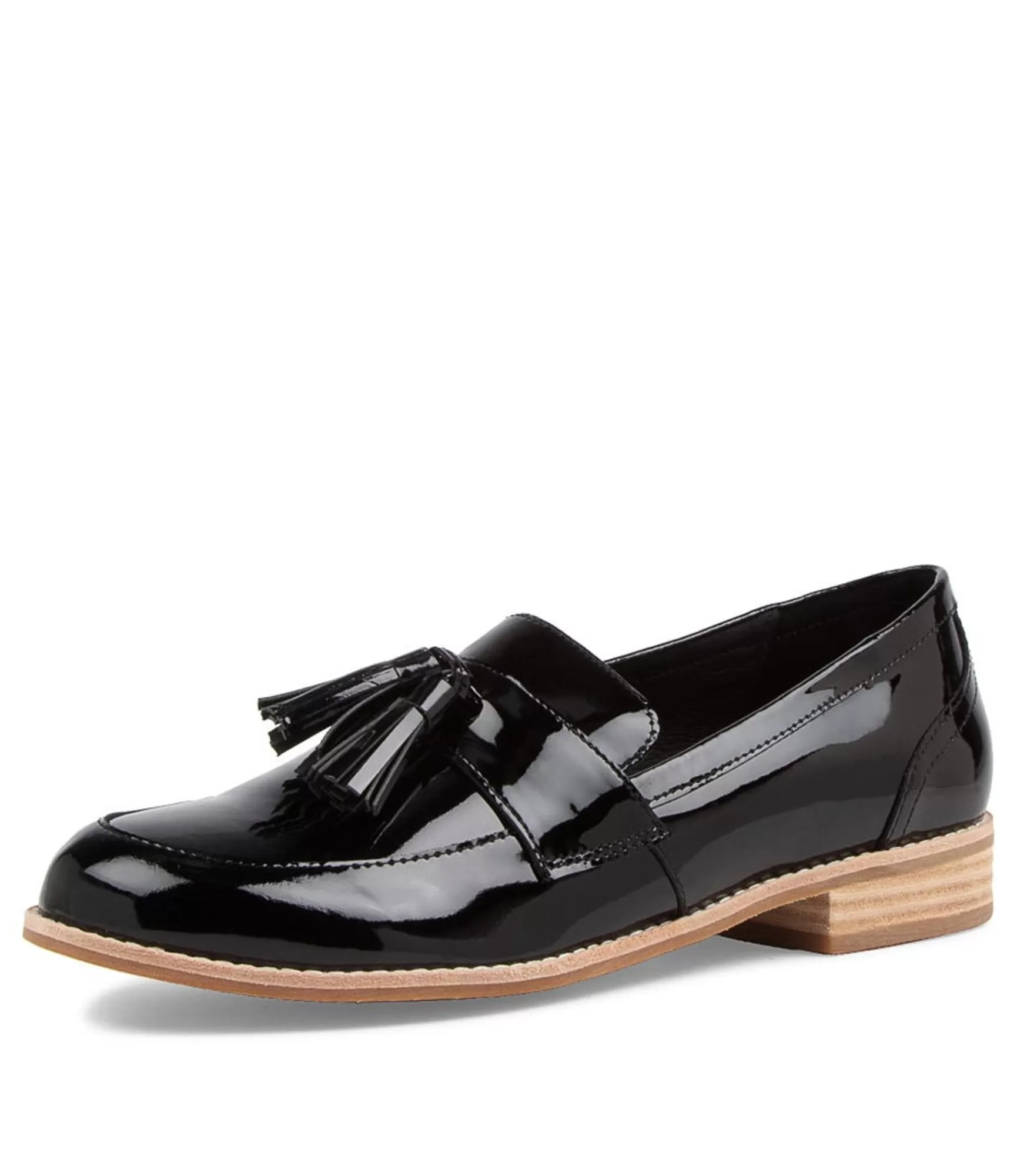 Fashion Midas Shoes Adream Black Patent Leather Loafers