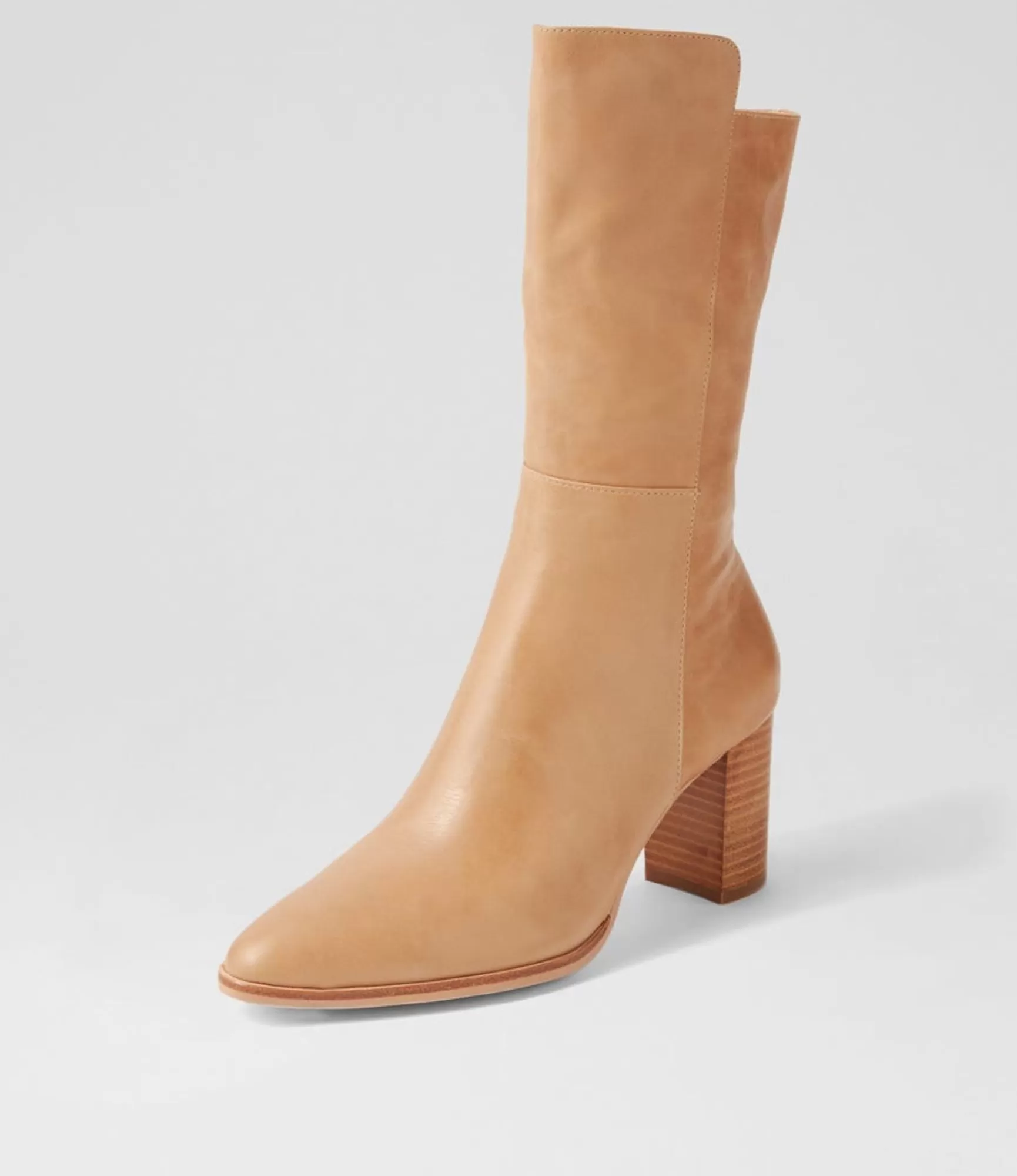 Outlet Midas Shoes Ainslee Cappuccino Leather Calf Boots