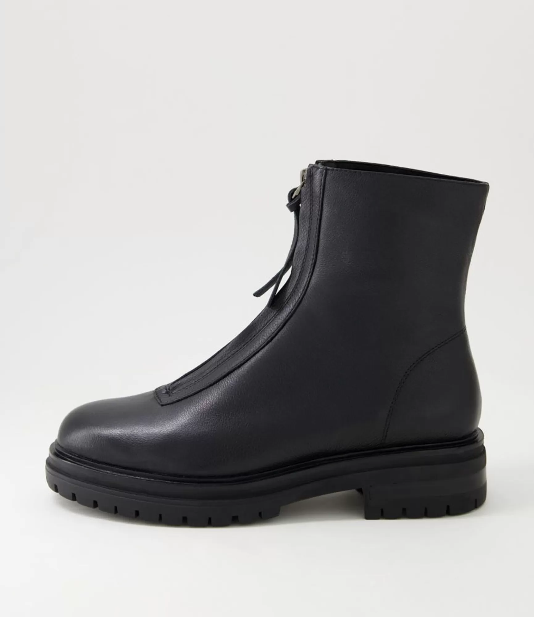 Discount Midas Shoes Alund Black Leather Ankle Boots