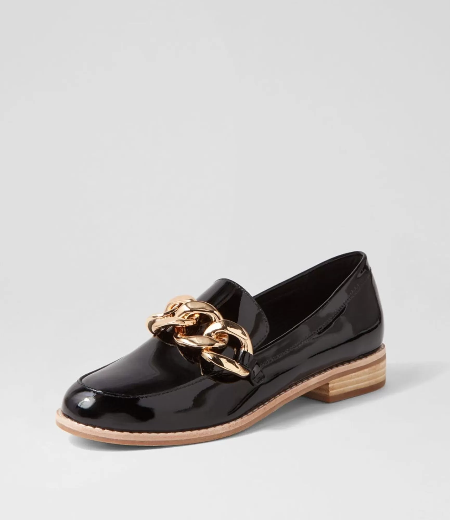 Discount Midas Shoes Ampari Black Patent Leather Loafers