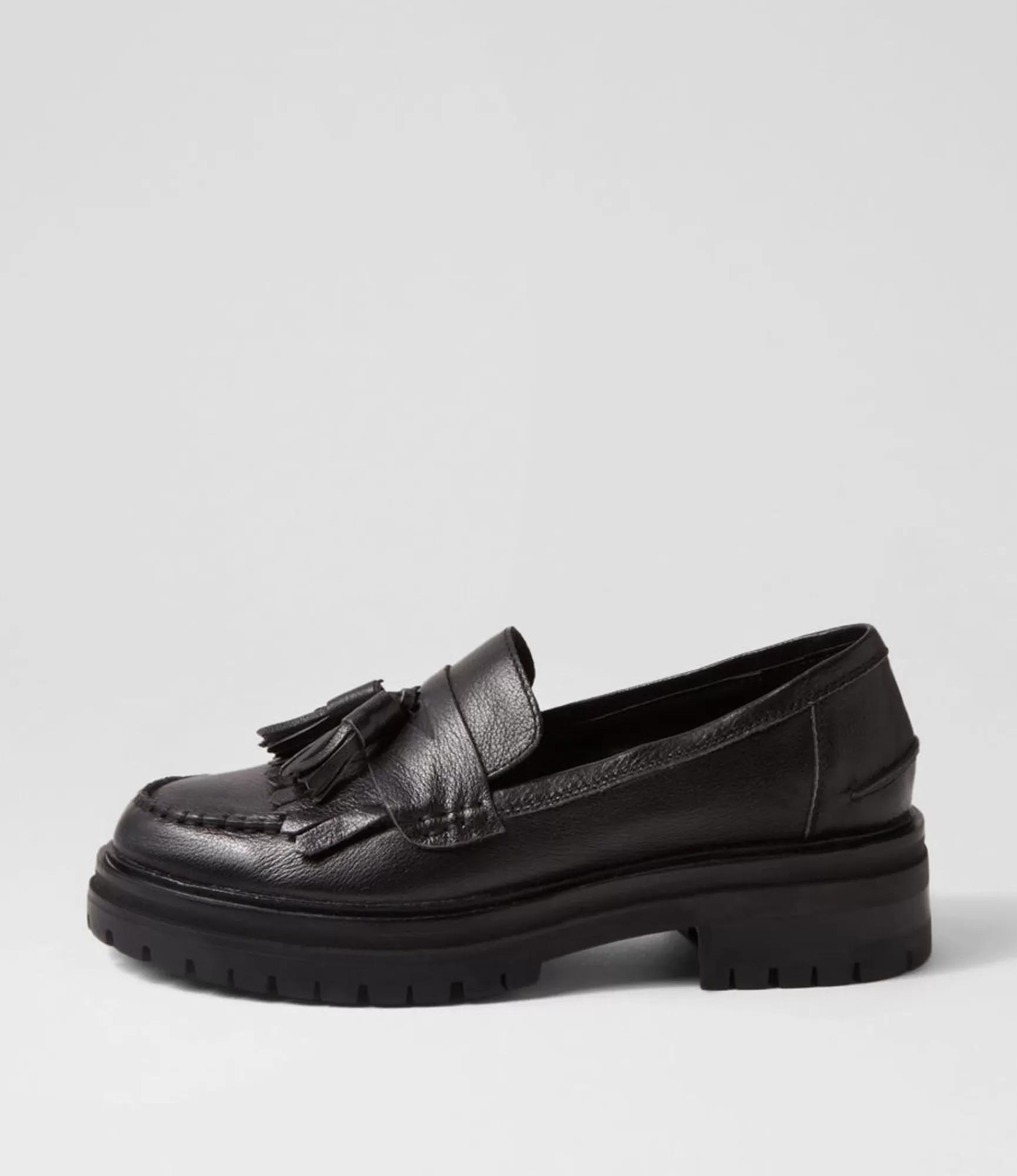 Fashion Midas Shoes Arren Black Leather Loafers