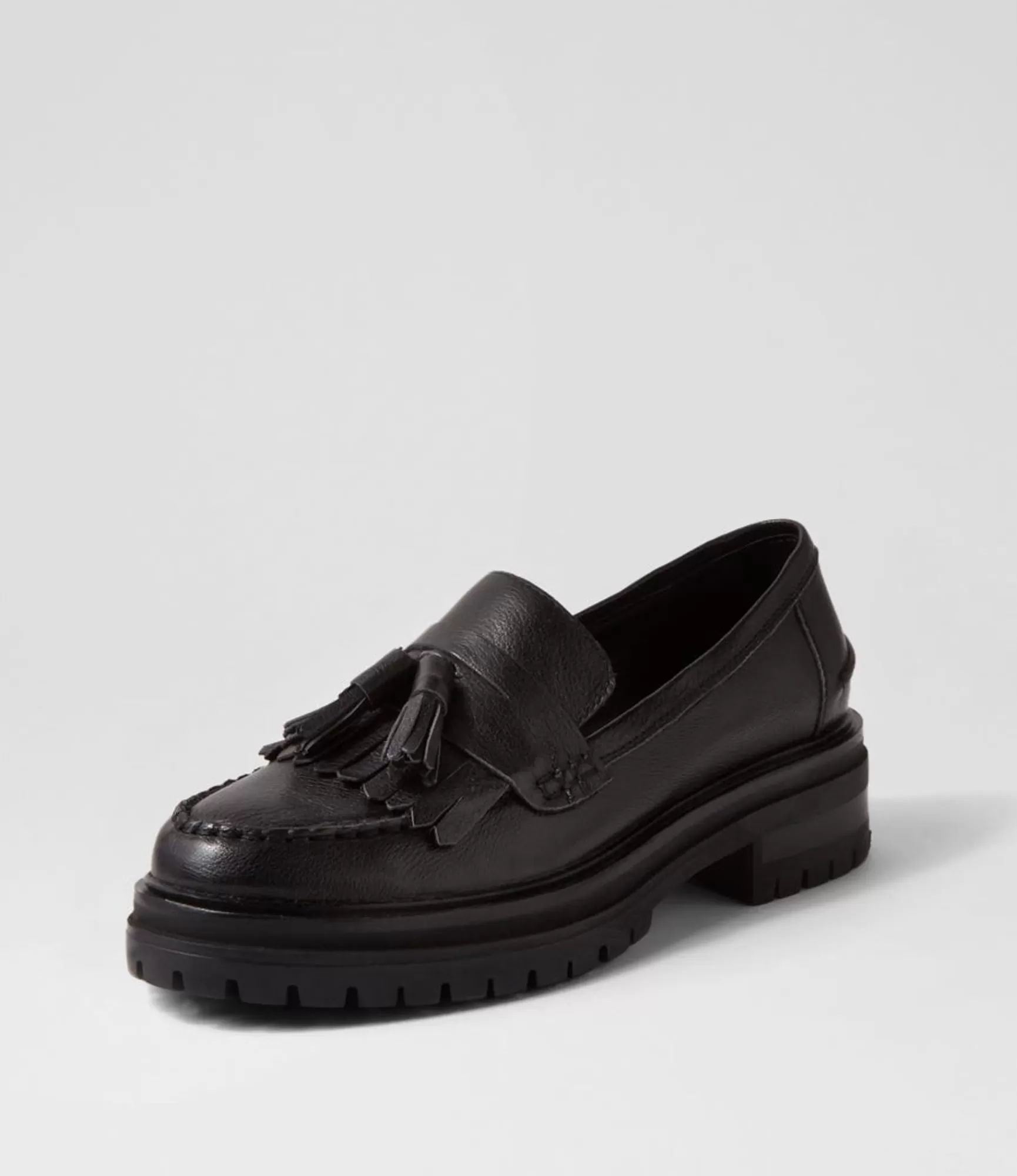 Fashion Midas Shoes Arren Black Leather Loafers