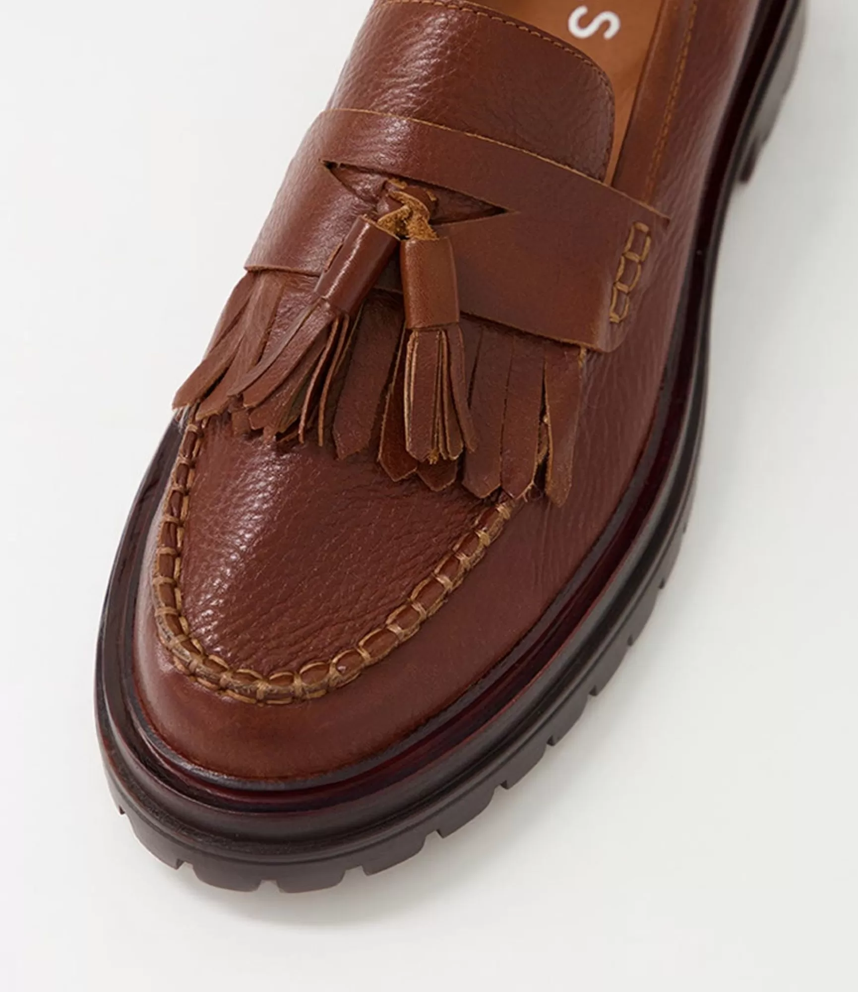 Hot Midas Shoes Arren Tan Brown Vintage Leather Loafers