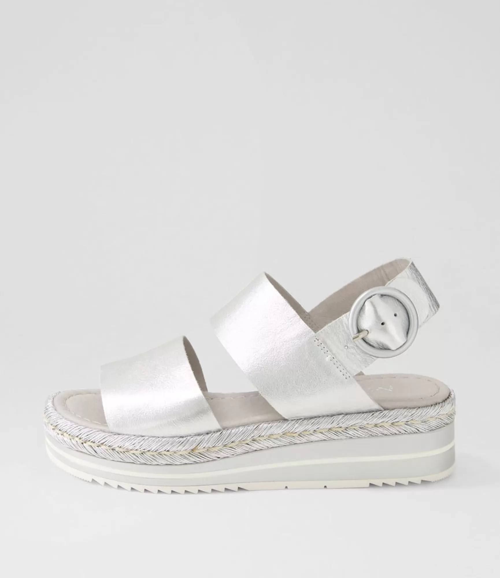 Cheap Midas Shoes Athens Silver Rope Leather Sandals