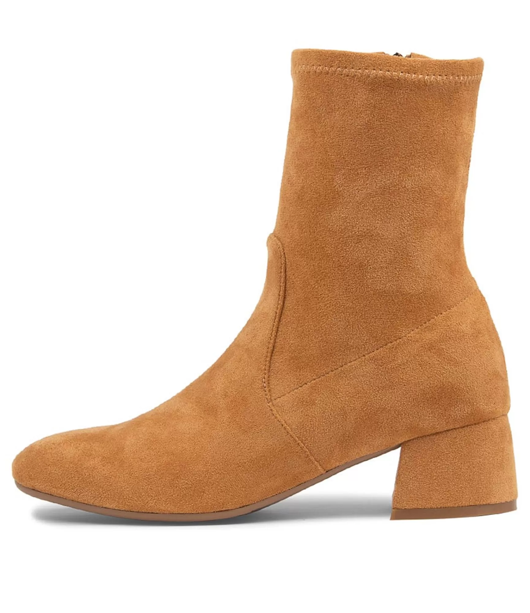 Outlet Midas Shoes Checker Camel Microsuede Ankle Boots