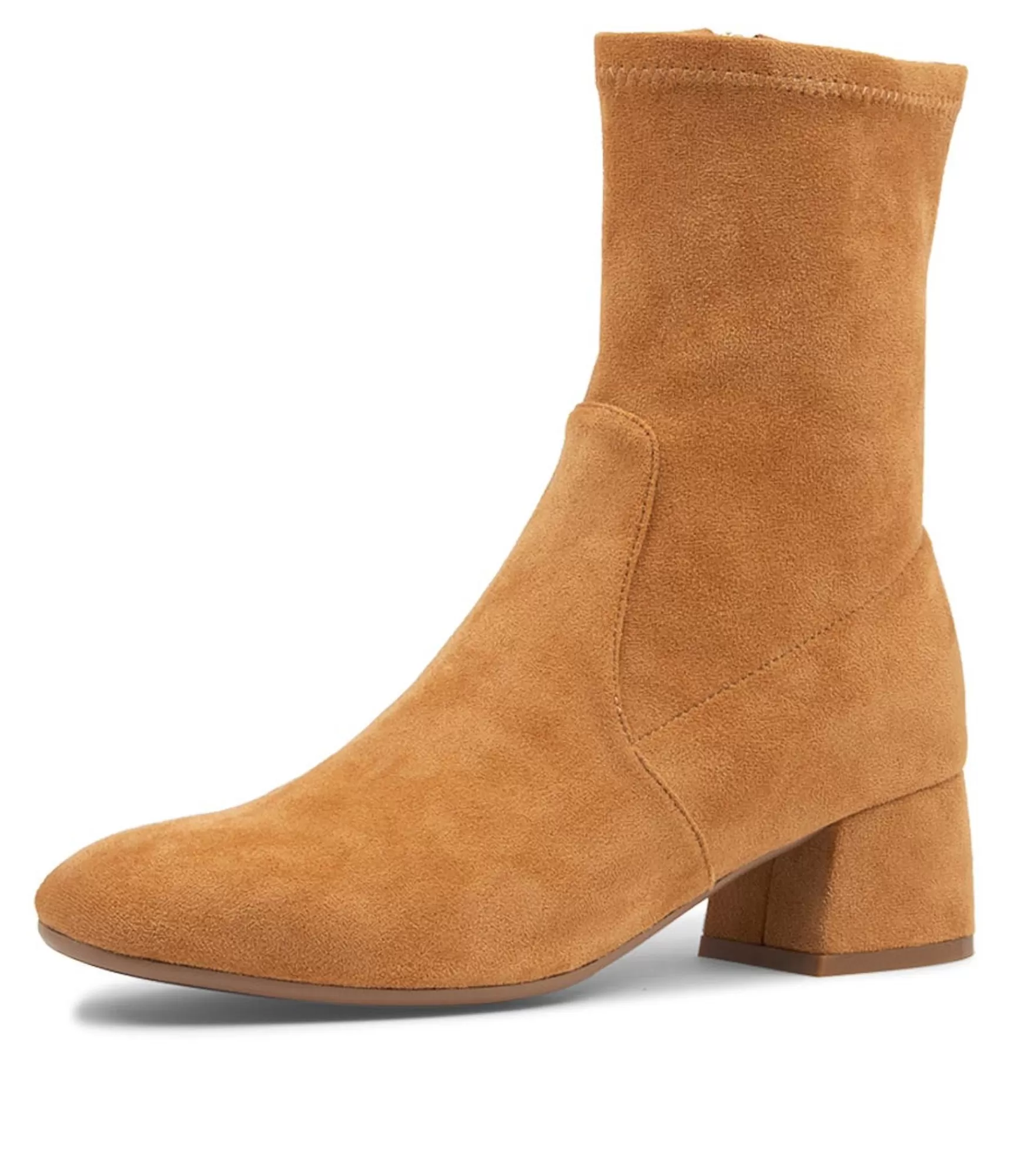 Outlet Midas Shoes Checker Camel Microsuede Ankle Boots