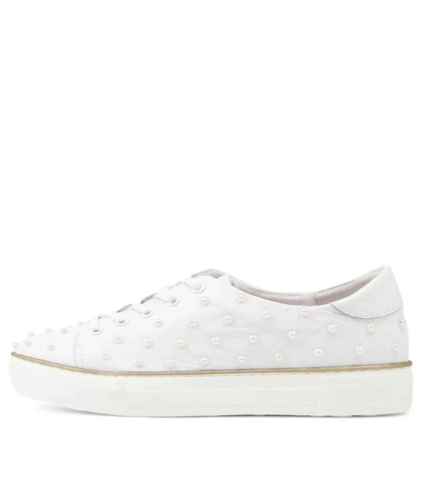 Discount Midas Shoes Faith White Leather Sneakers