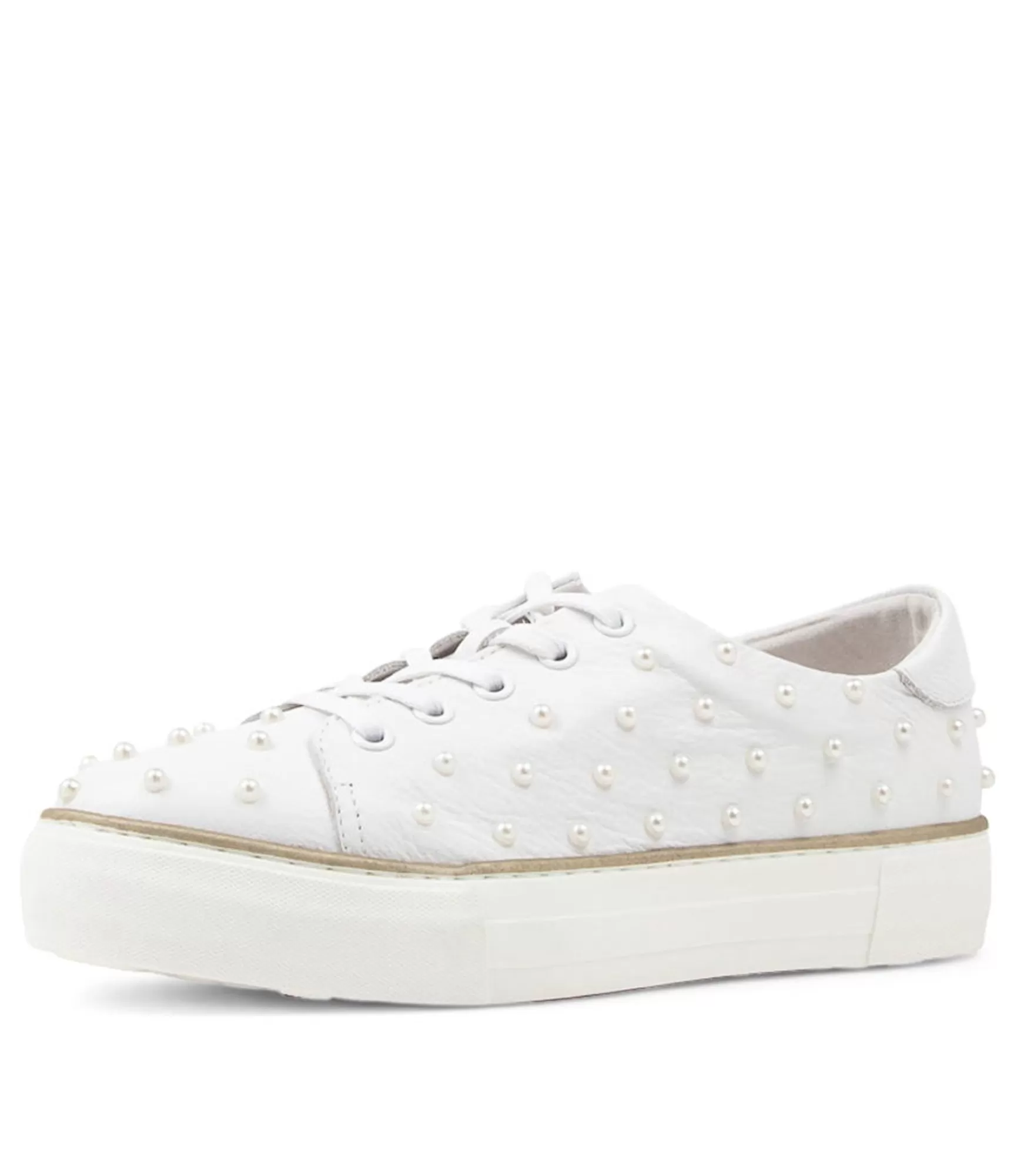 Discount Midas Shoes Faith White Leather Sneakers