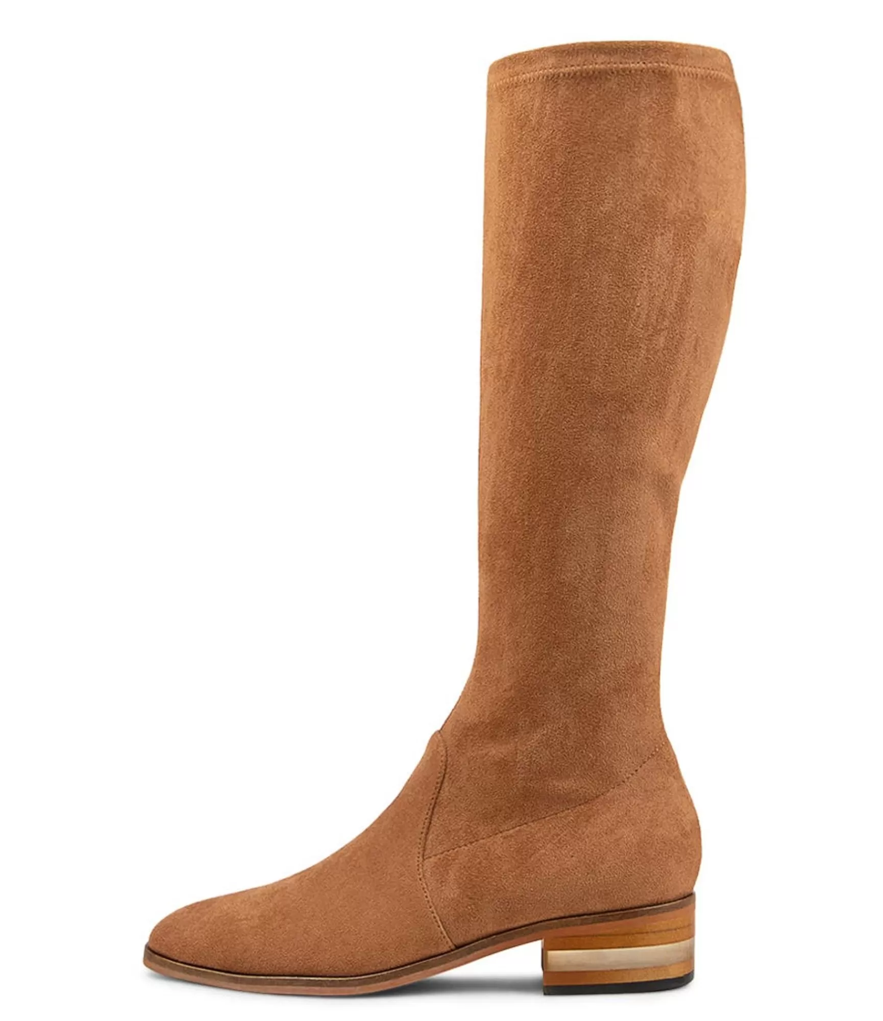Discount Midas Shoes Flowe Caramel Microsuede Knee High Boots