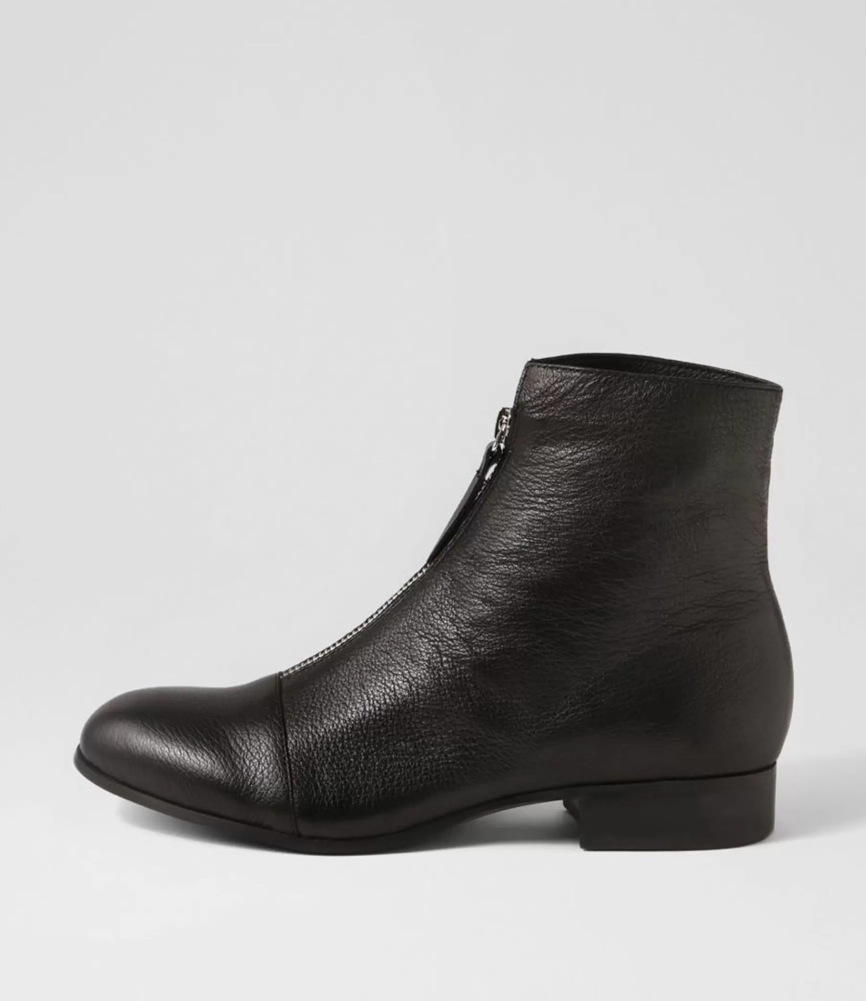 New Midas Shoes Funni Black Leather Ankle Boots