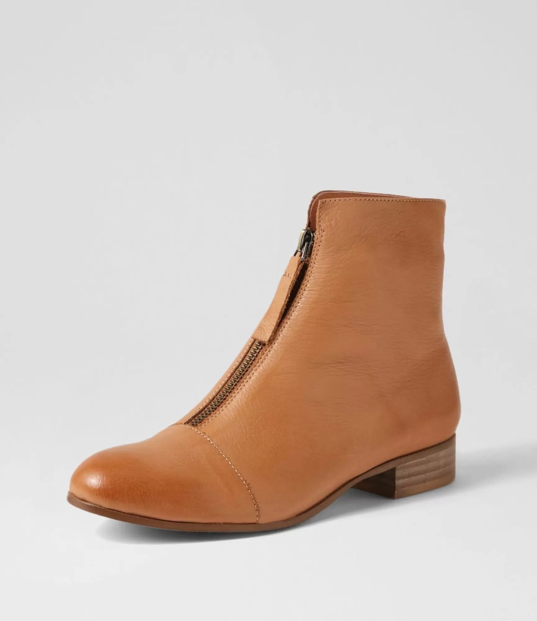 Hot Midas Shoes Funni Dark Tan Leather Ankle Boots
