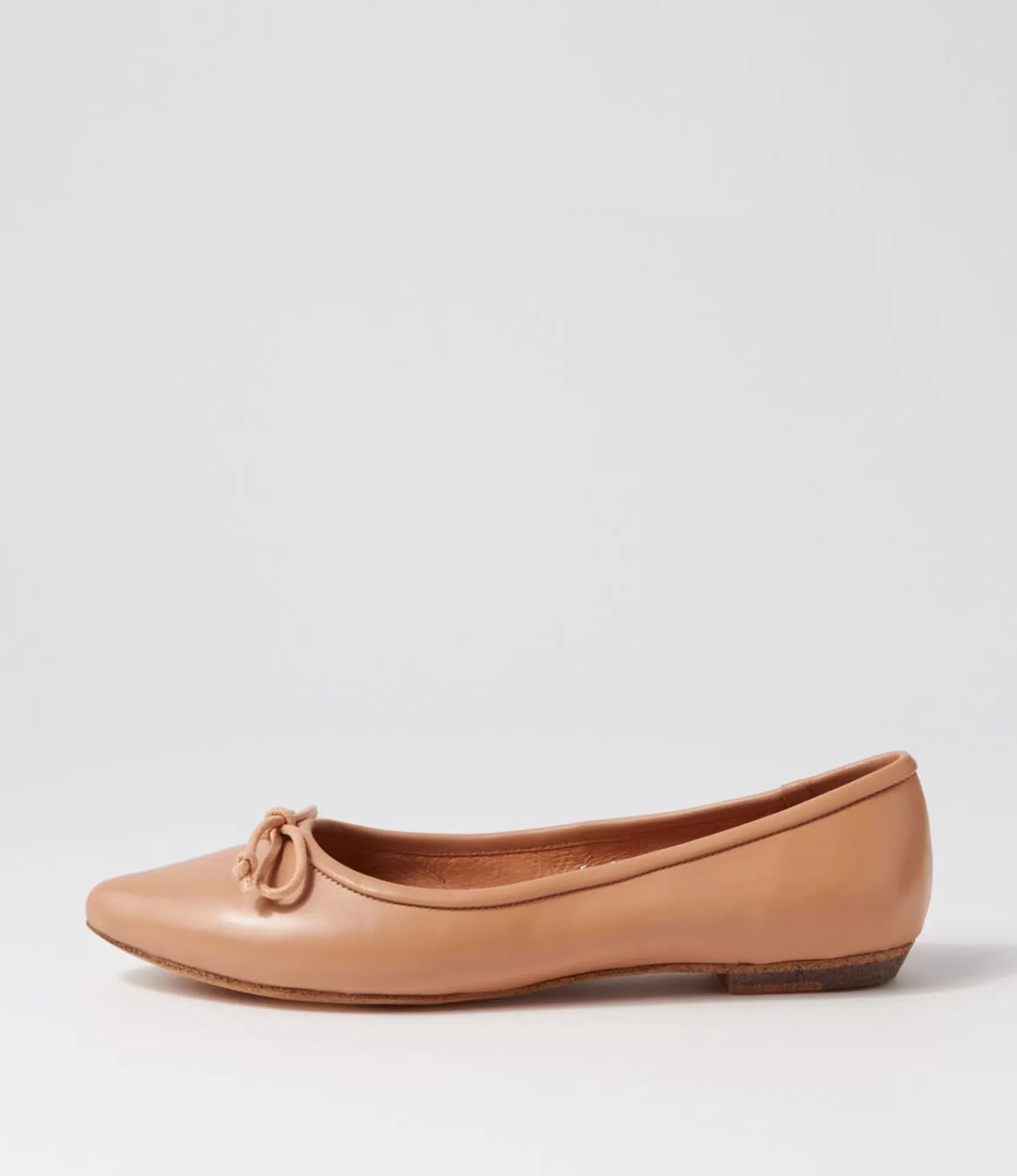 Outlet Midas Shoes Geddie Camel Leather Flat Shoes