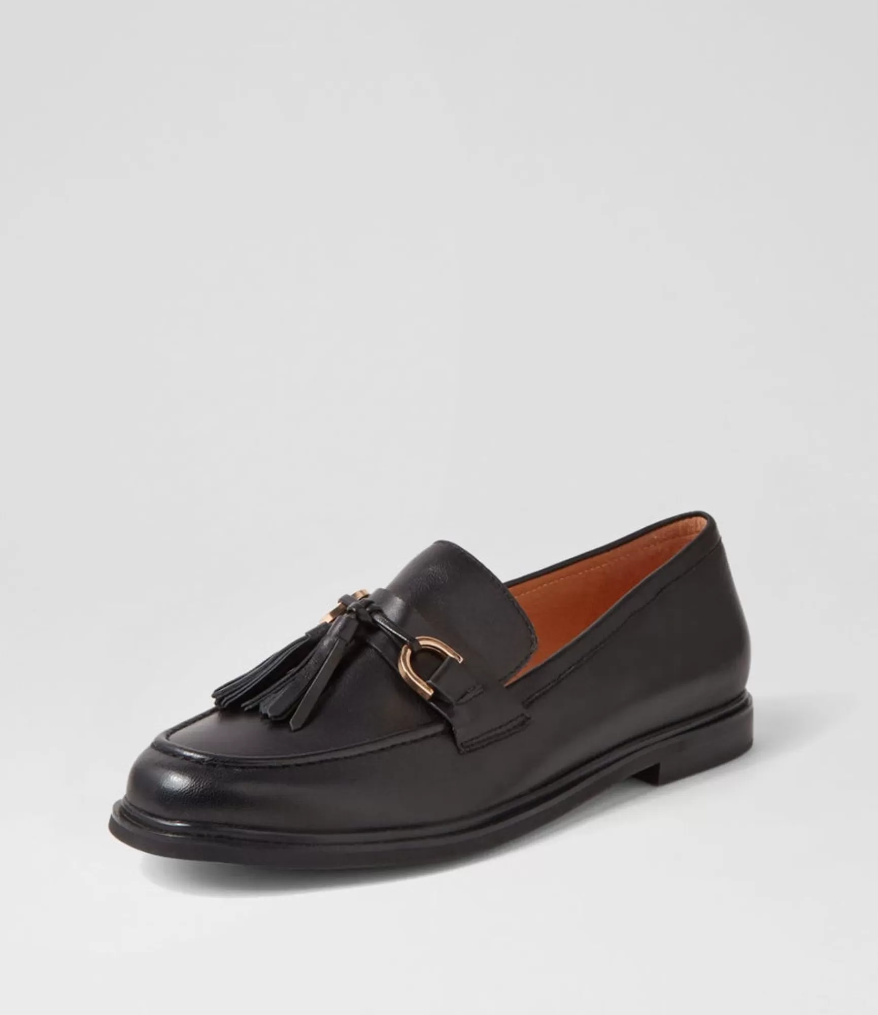 Clearance Midas Shoes Gello Black Leather Loafers
