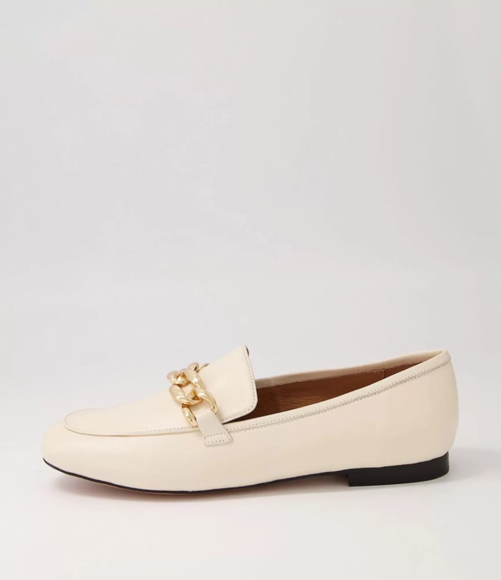 Fashion Midas Shoes Gollish Cream Leather Loafers