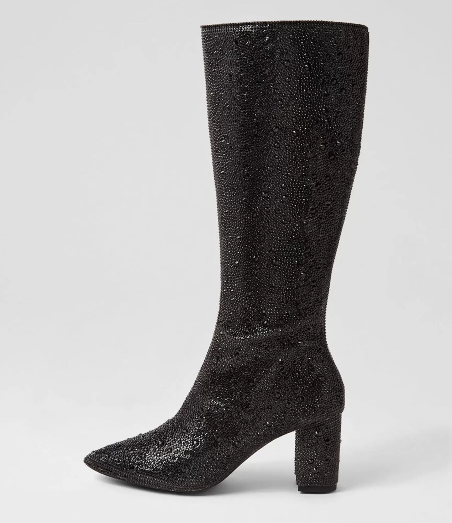 Flash Sale Midas Shoes Gorg Black Jewel Fabric Knee High Boots
