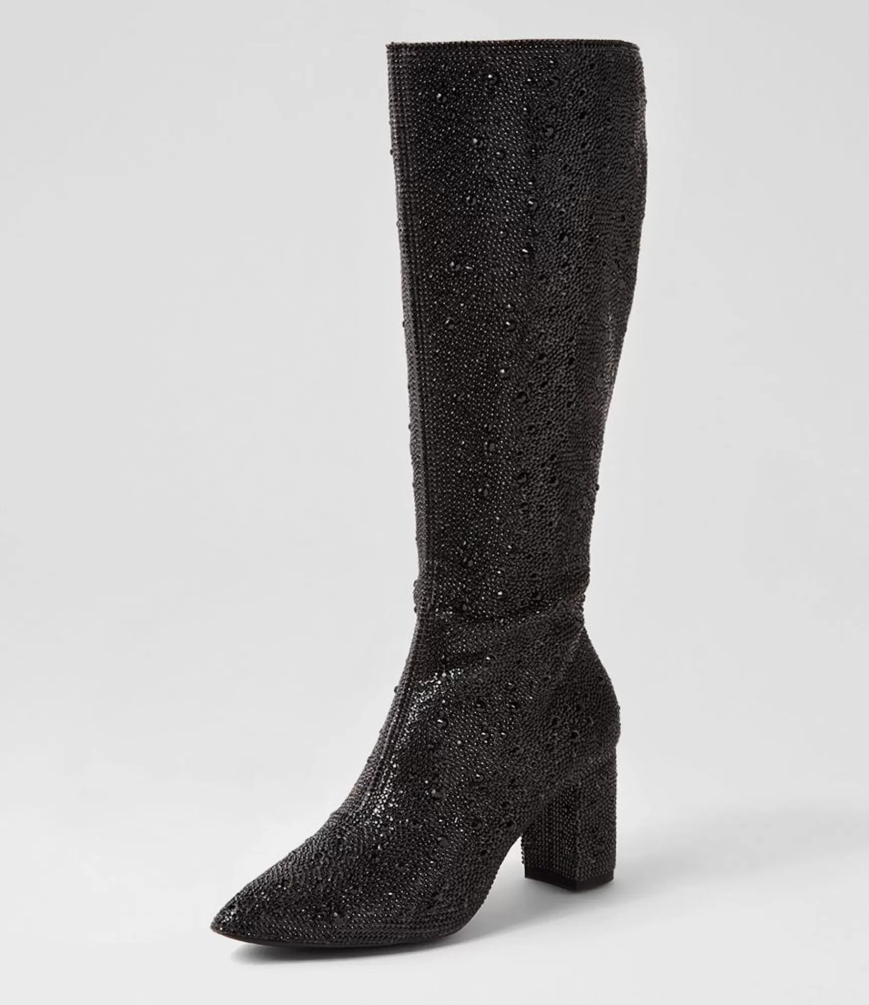 Flash Sale Midas Shoes Gorg Black Jewel Fabric Knee High Boots