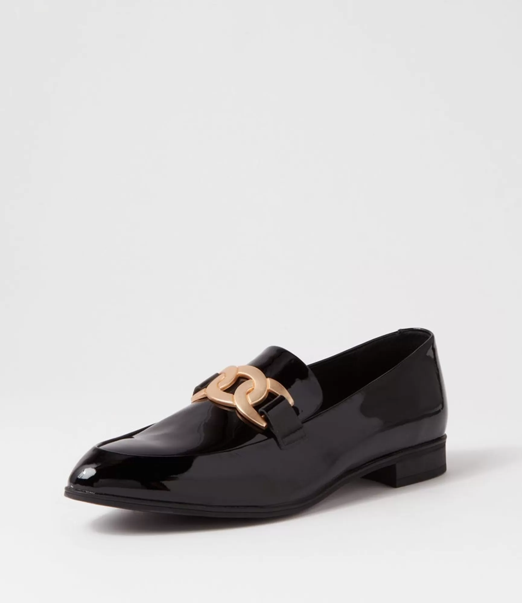 Fashion Midas Shoes Gummie Black Patent Leather Loafers