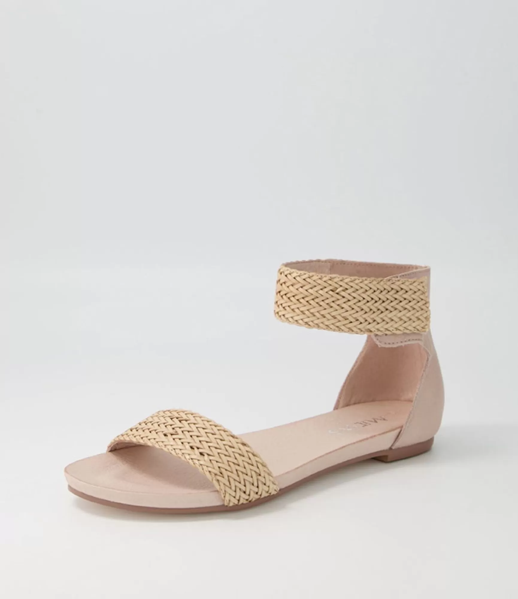 Cheap Midas Shoes Jallan Nude Weave Leather Sandals