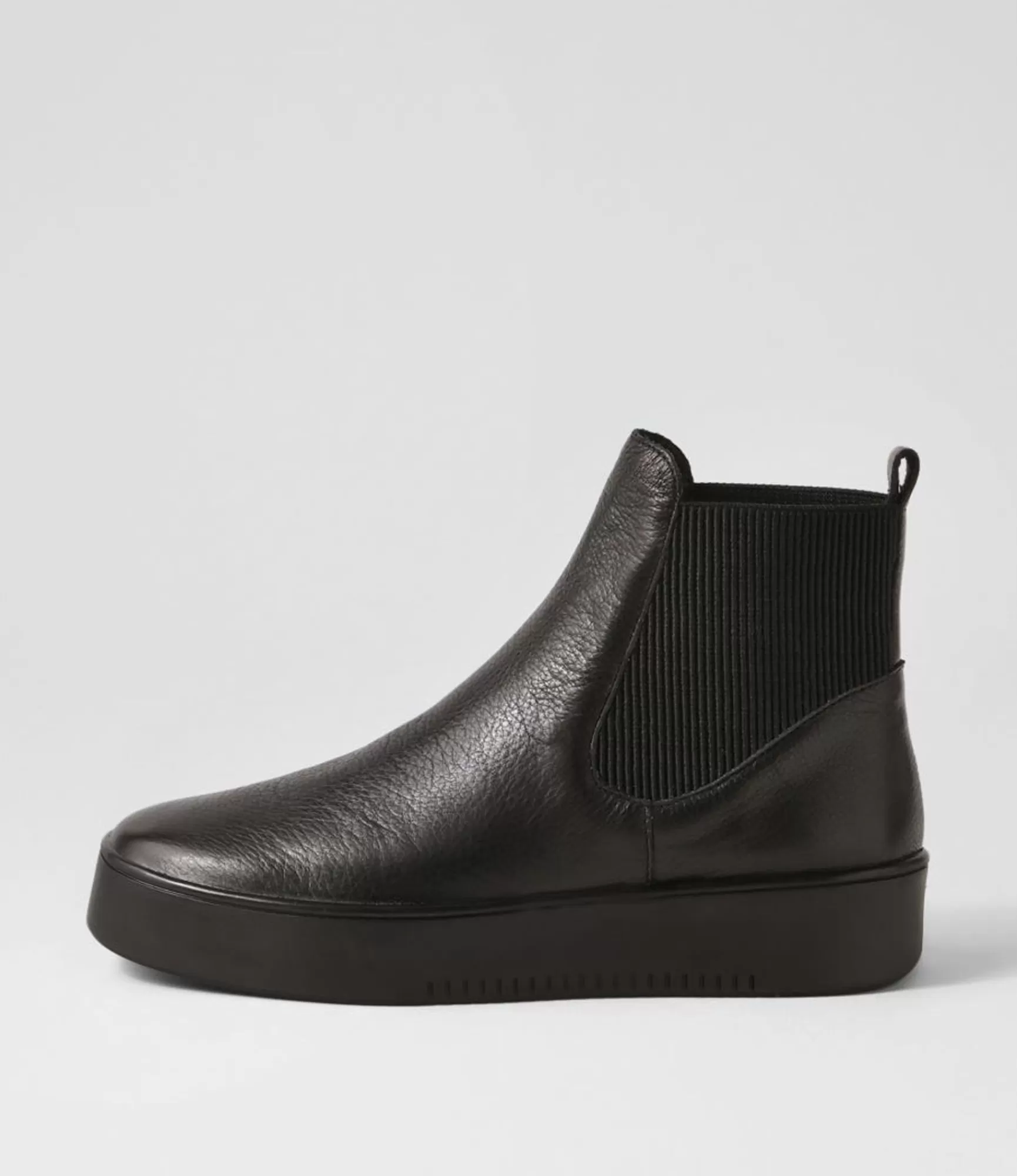 Flash Sale Midas Shoes Ludley Black Leather Elastic Chelsea Boots