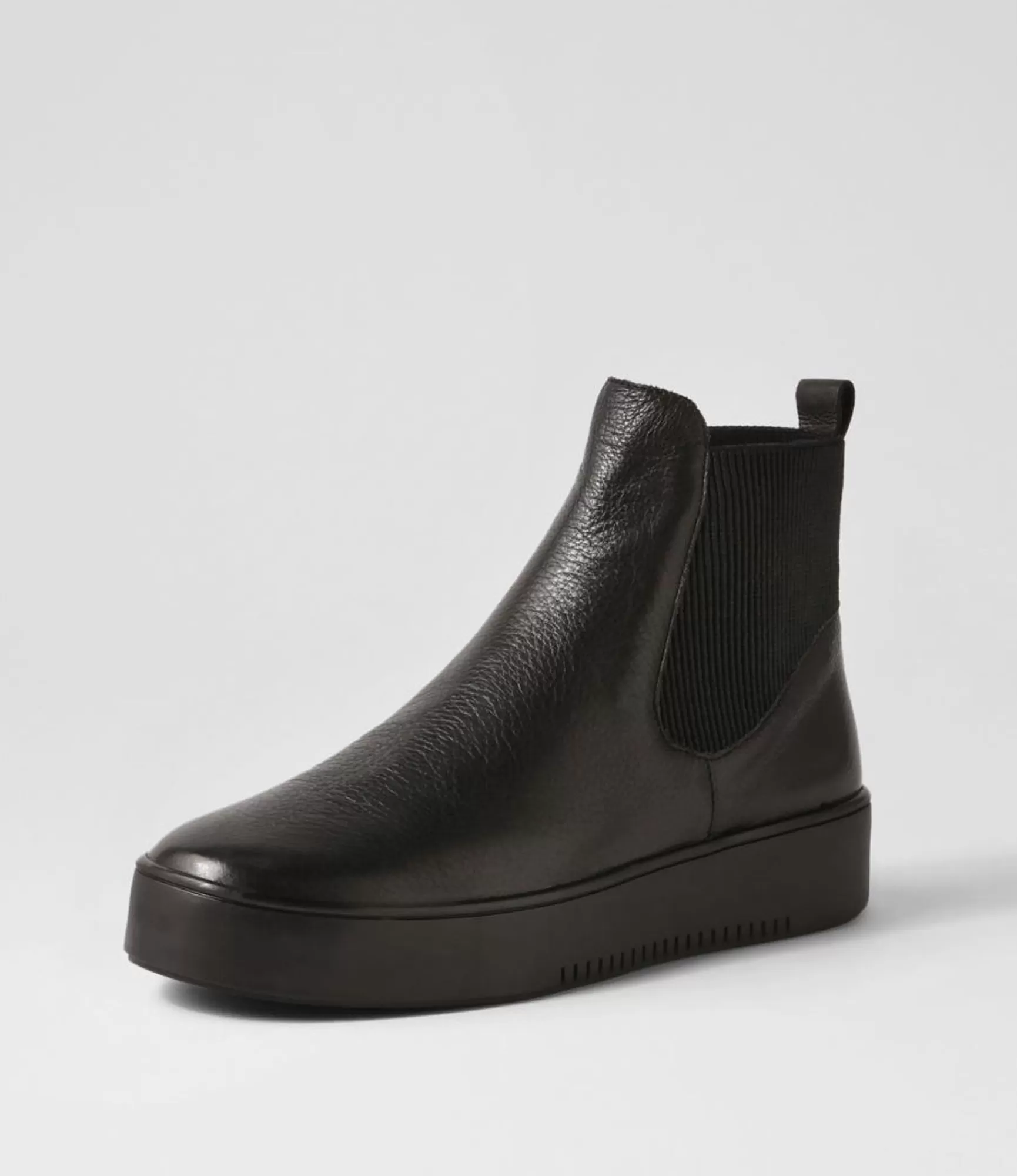 Flash Sale Midas Shoes Ludley Black Leather Elastic Chelsea Boots