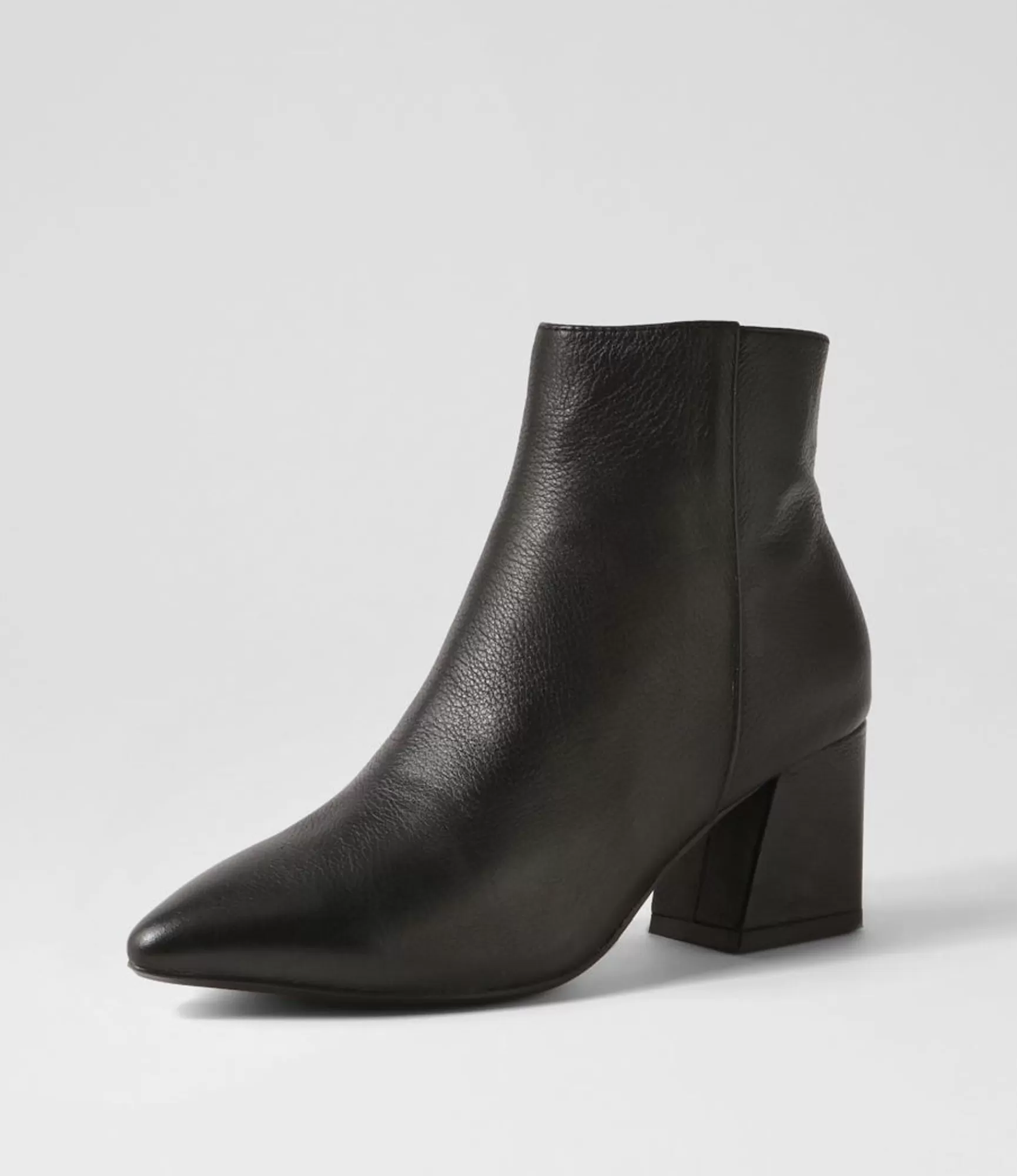 Hot Midas Shoes Meika Black Leather Ankle Boots