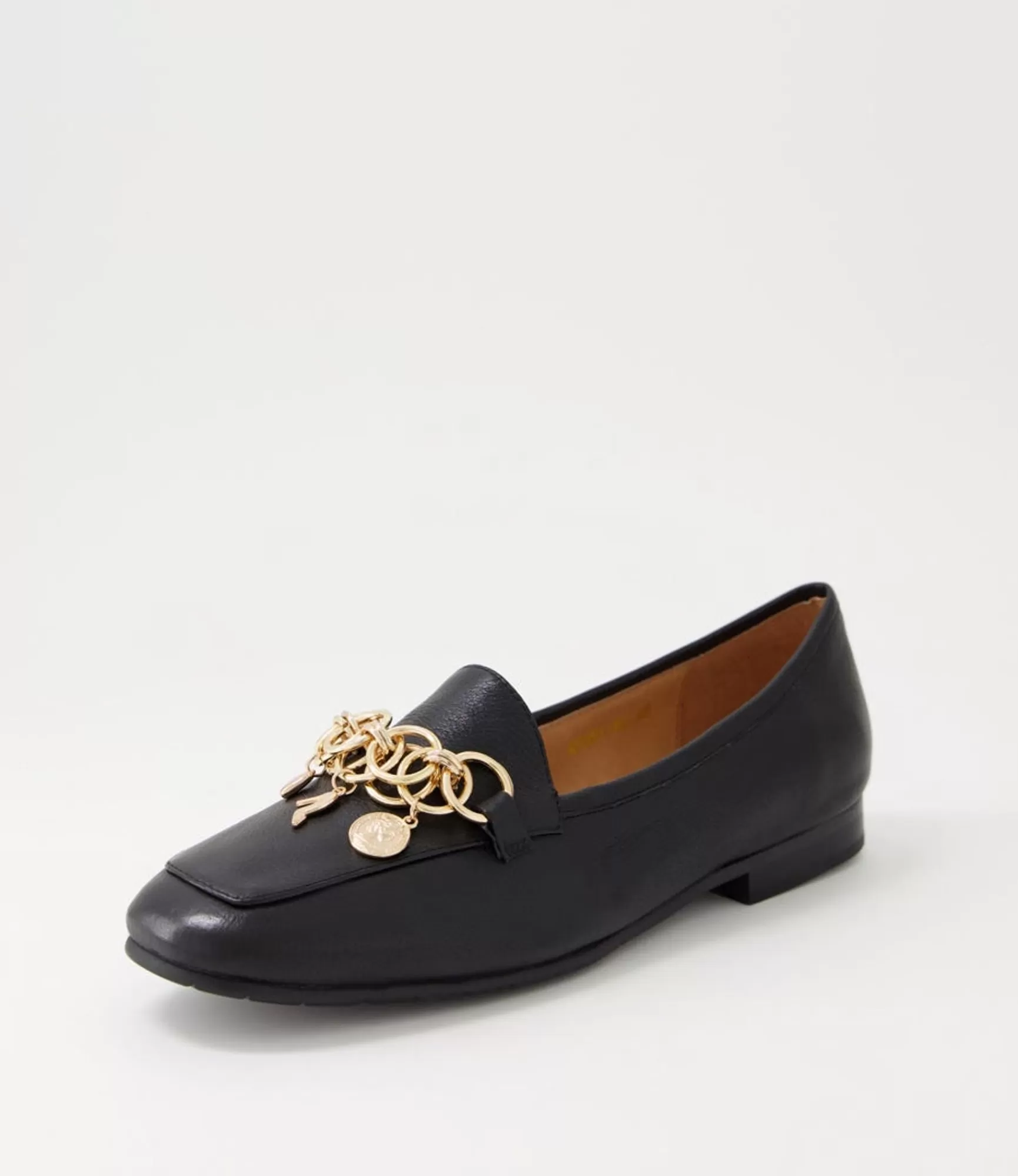 Fashion Midas Shoes Menni Black Leather Loafers