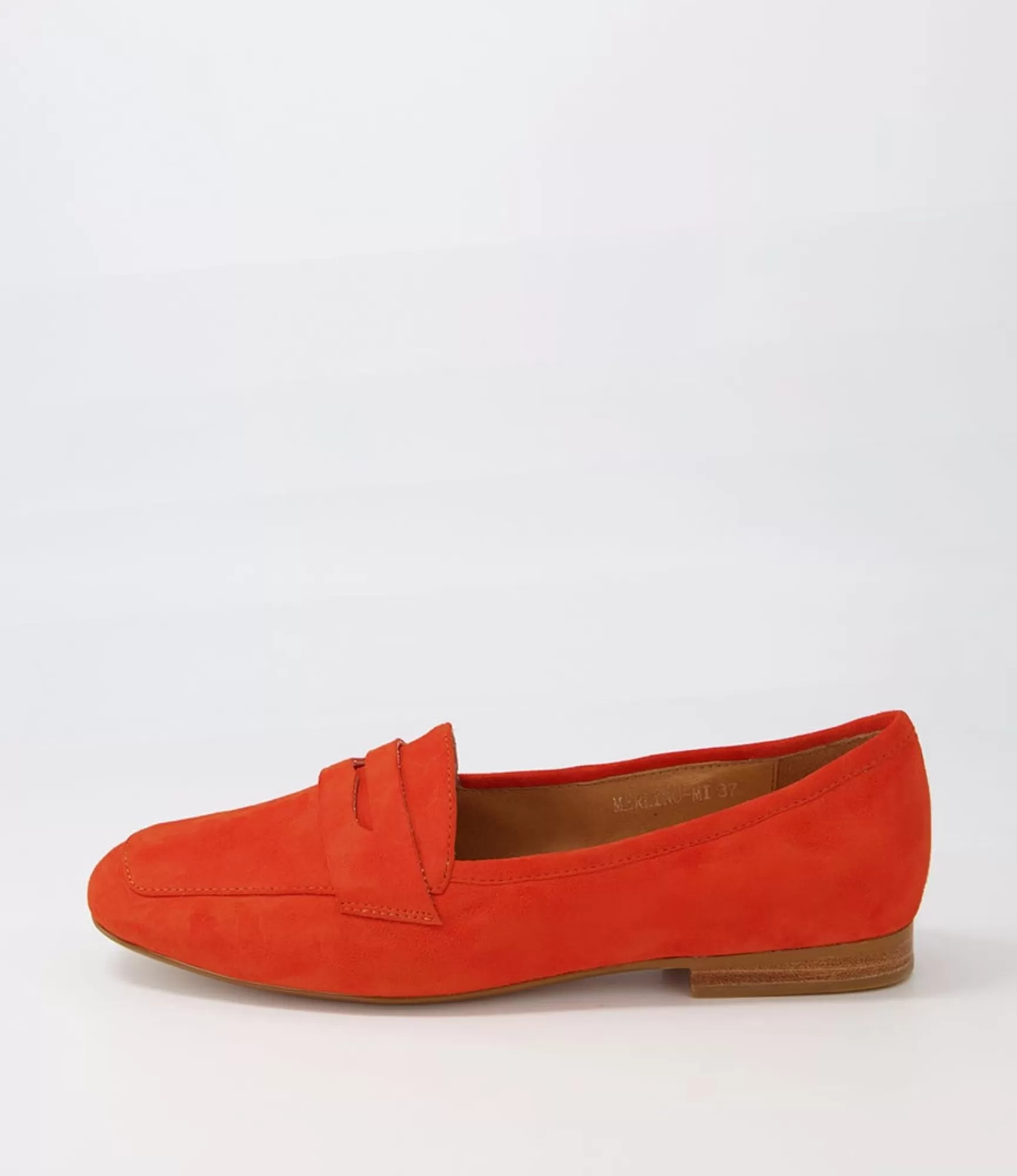 Outlet Midas Shoes Merlino Bright Orange Suede Loafers