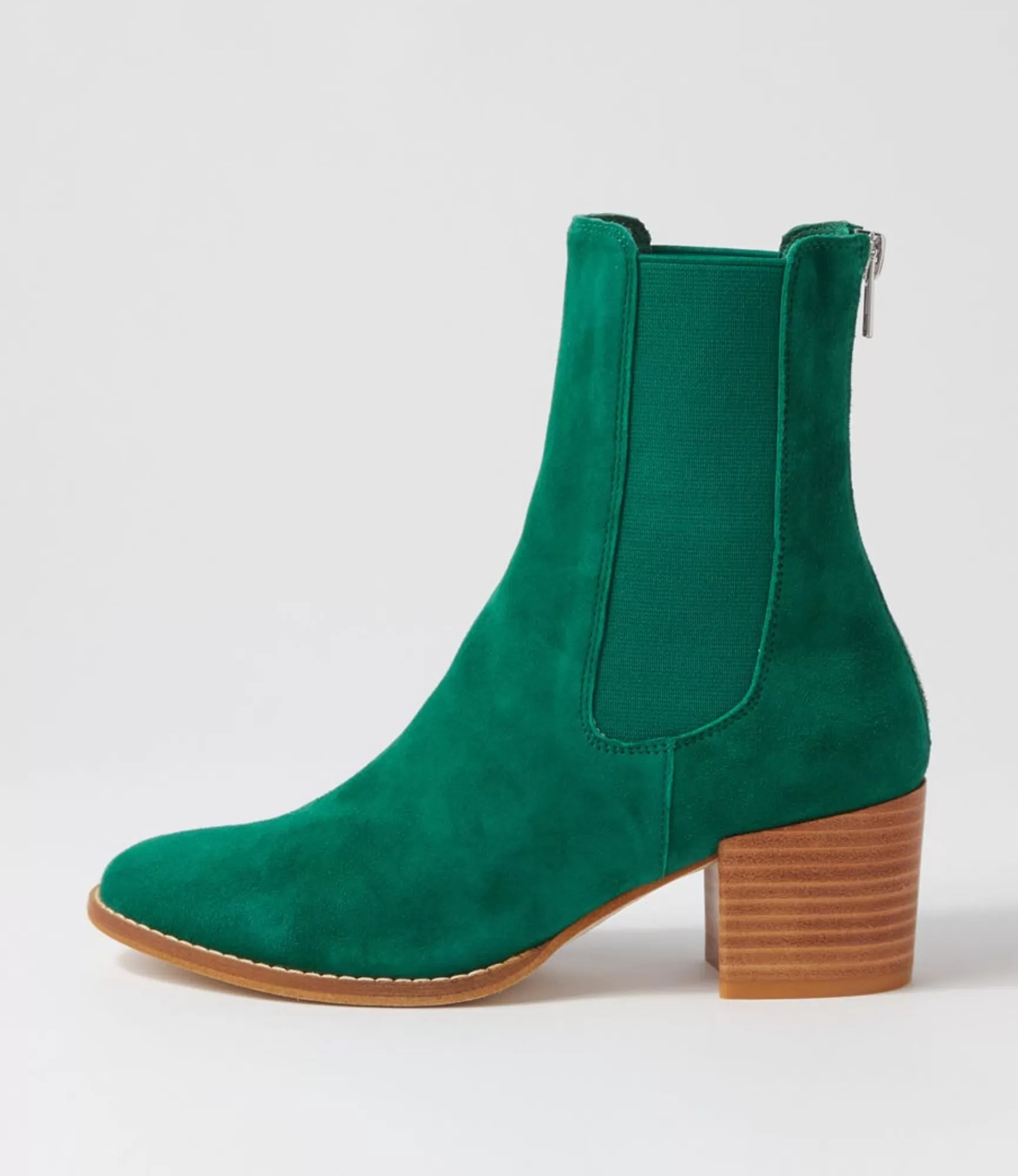 Flash Sale Midas Shoes Mikali Dark Emerald Suede Chelsea Boots