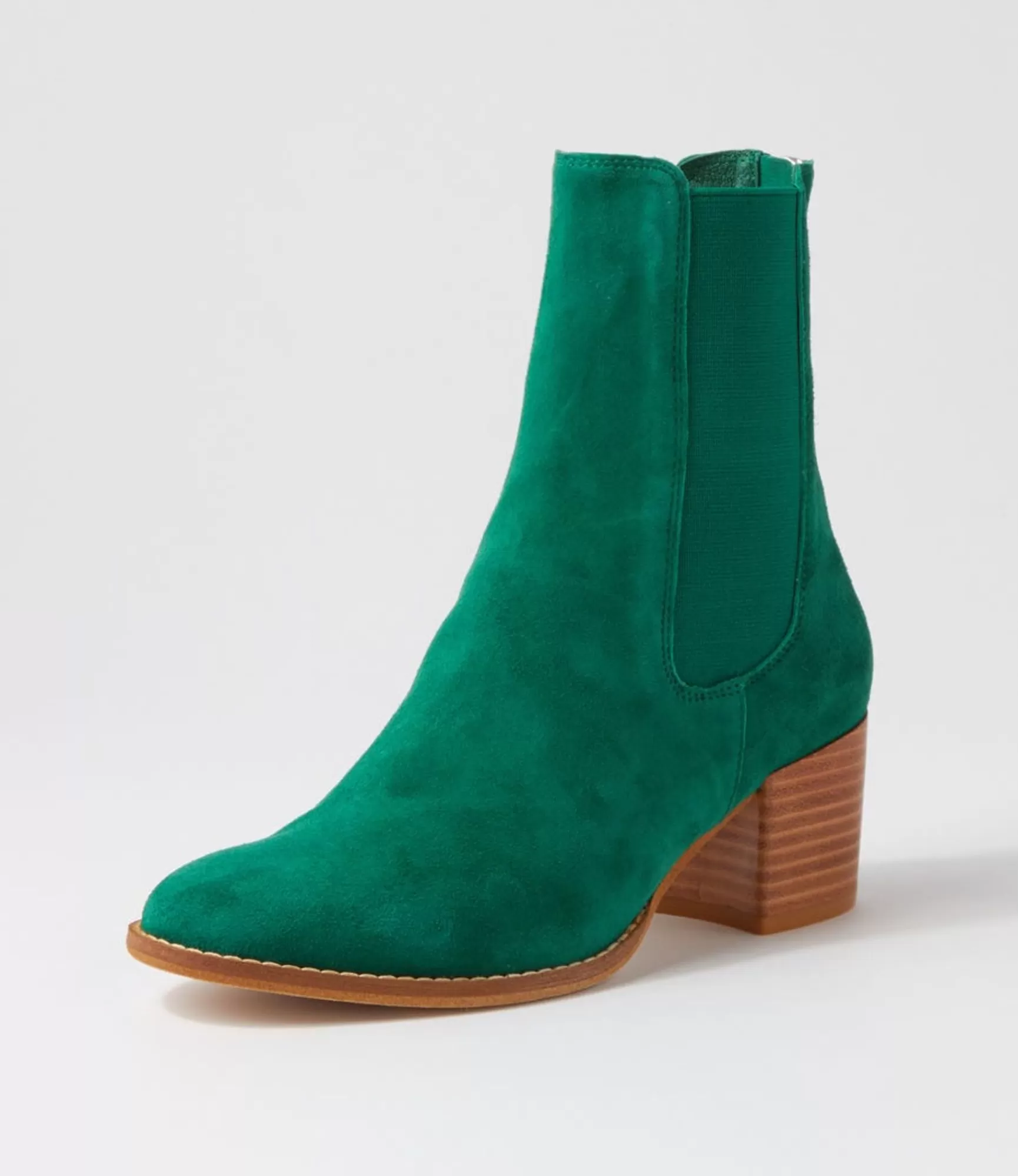 Flash Sale Midas Shoes Mikali Dark Emerald Suede Chelsea Boots