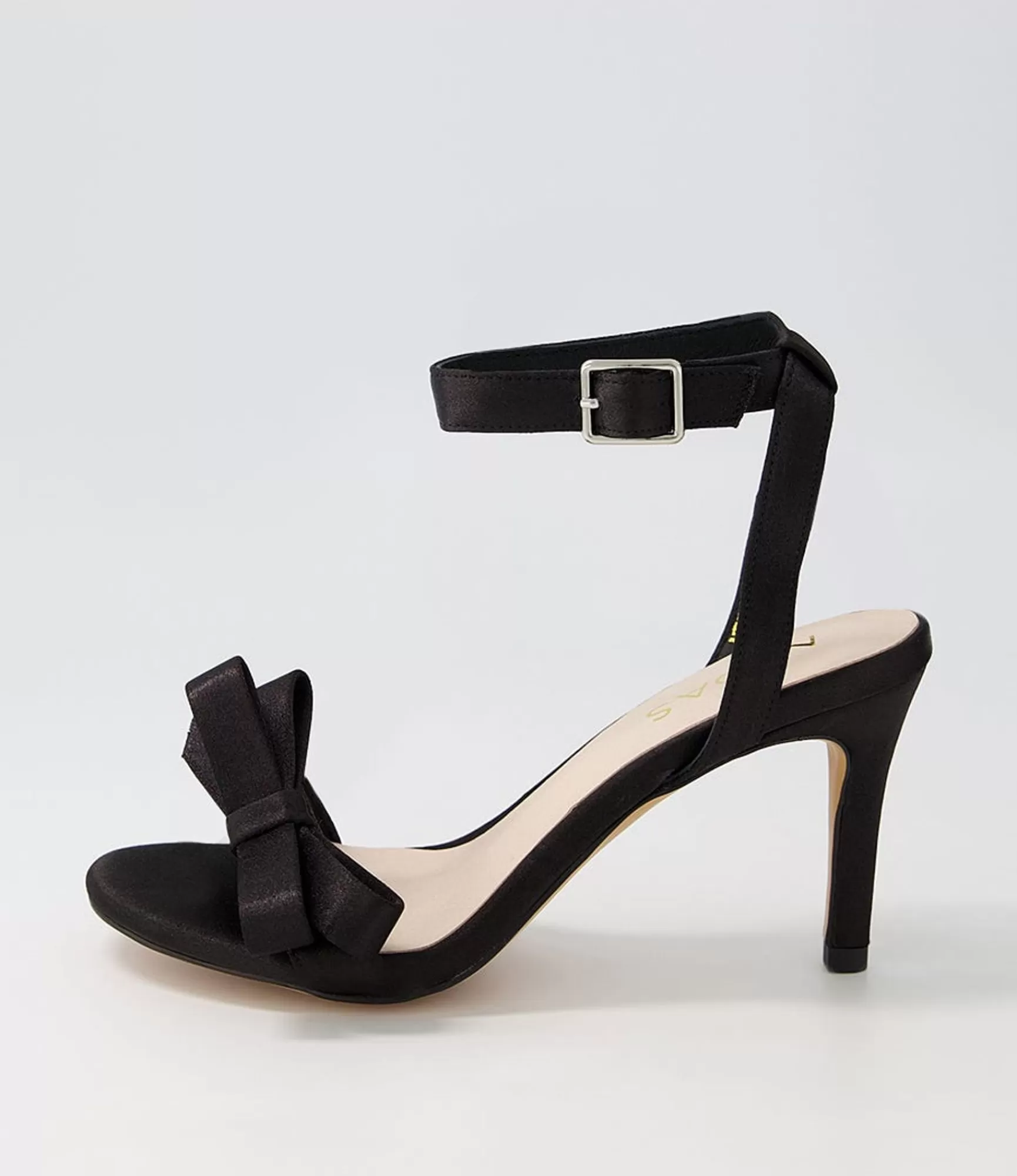 Sale Midas Shoes Nepitta Black Satin Sandals