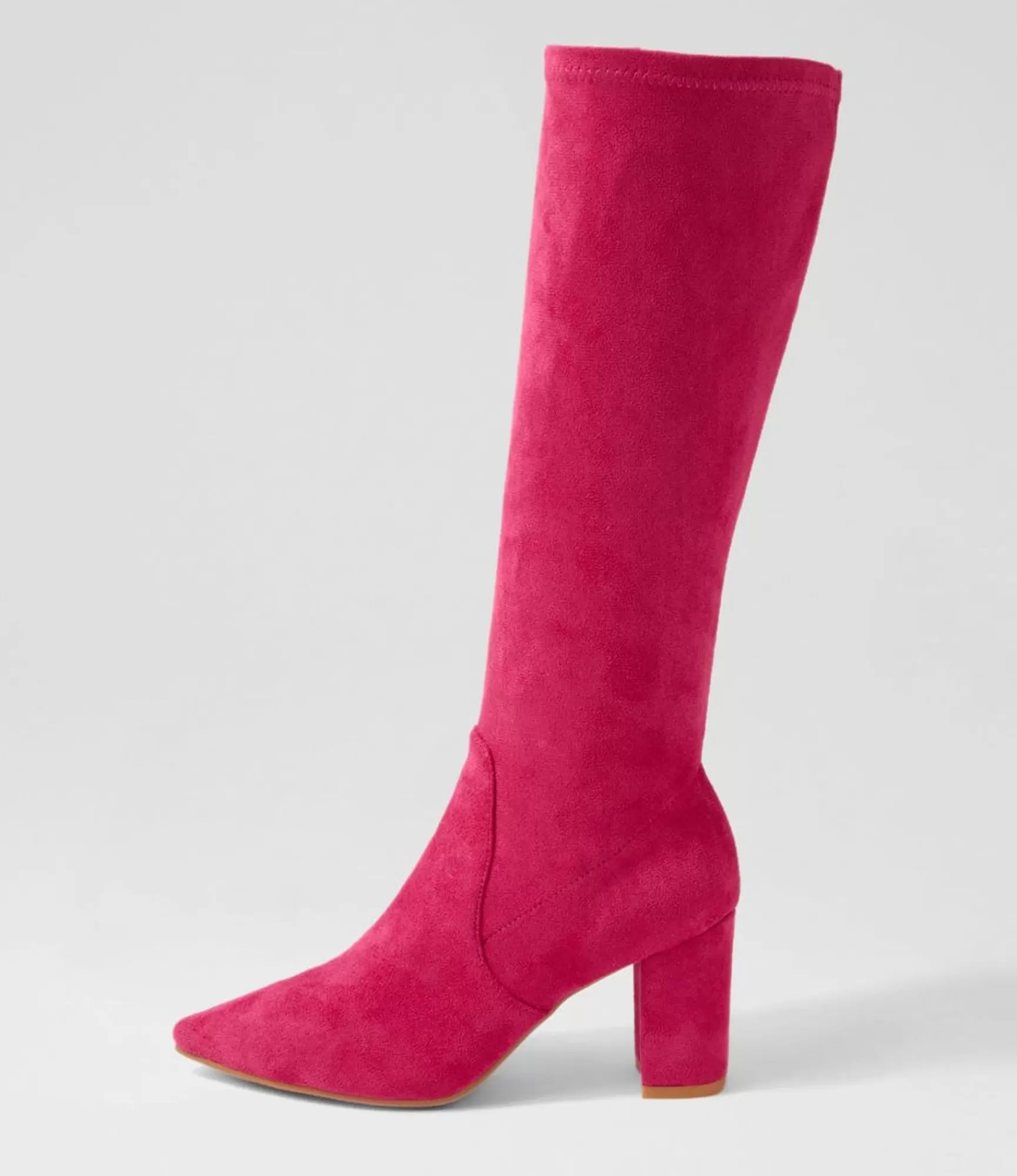 Cheap Midas Shoes Nyla Hot Pink Stretch Microsuede Knee High Boots
