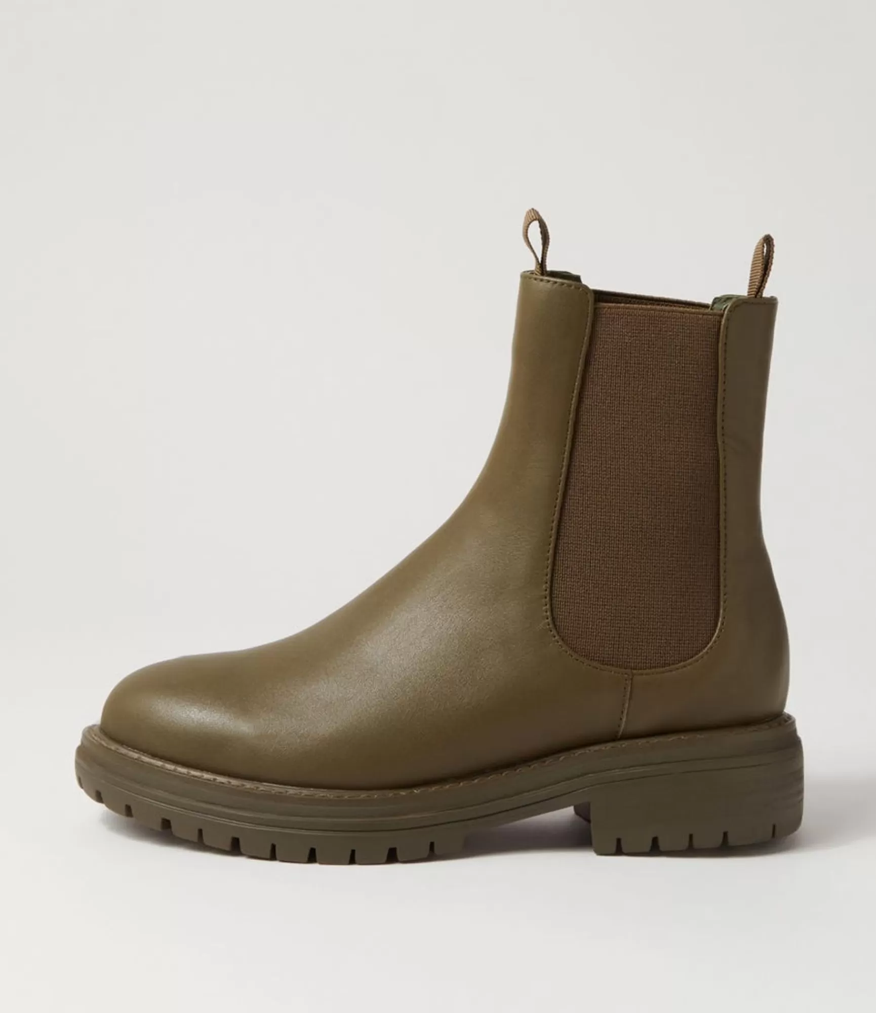 Cheap Midas Shoes Oak Boot Olive Leather Chelsea Boots