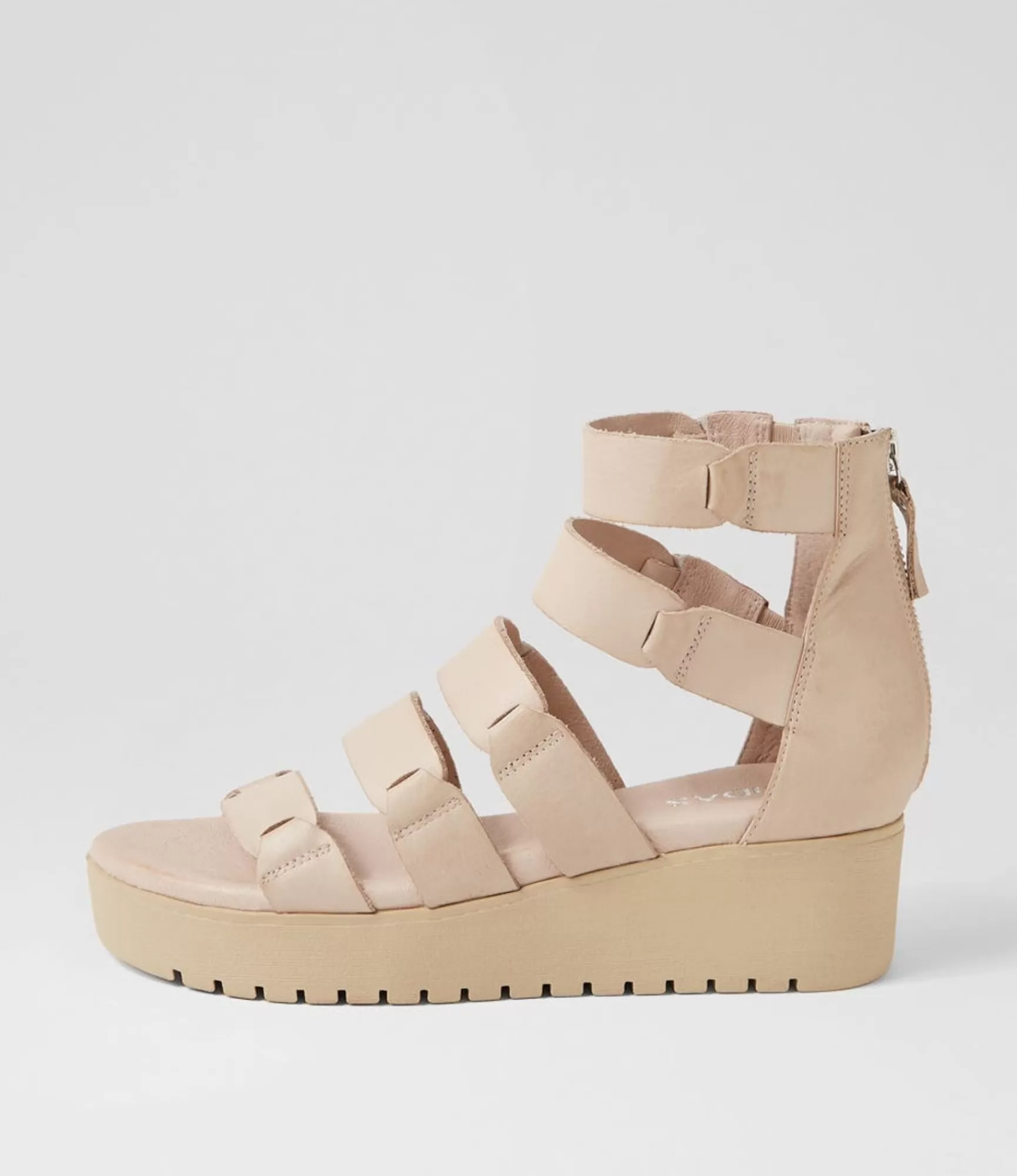 Store Midas Shoes Oloy Cafe Nude Leather Sandals