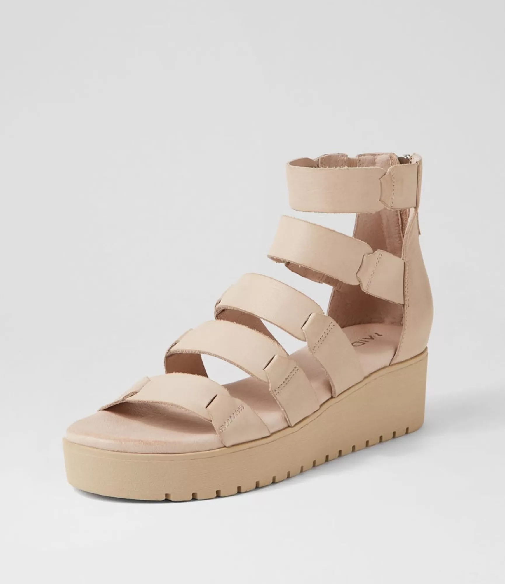 Store Midas Shoes Oloy Cafe Nude Leather Sandals