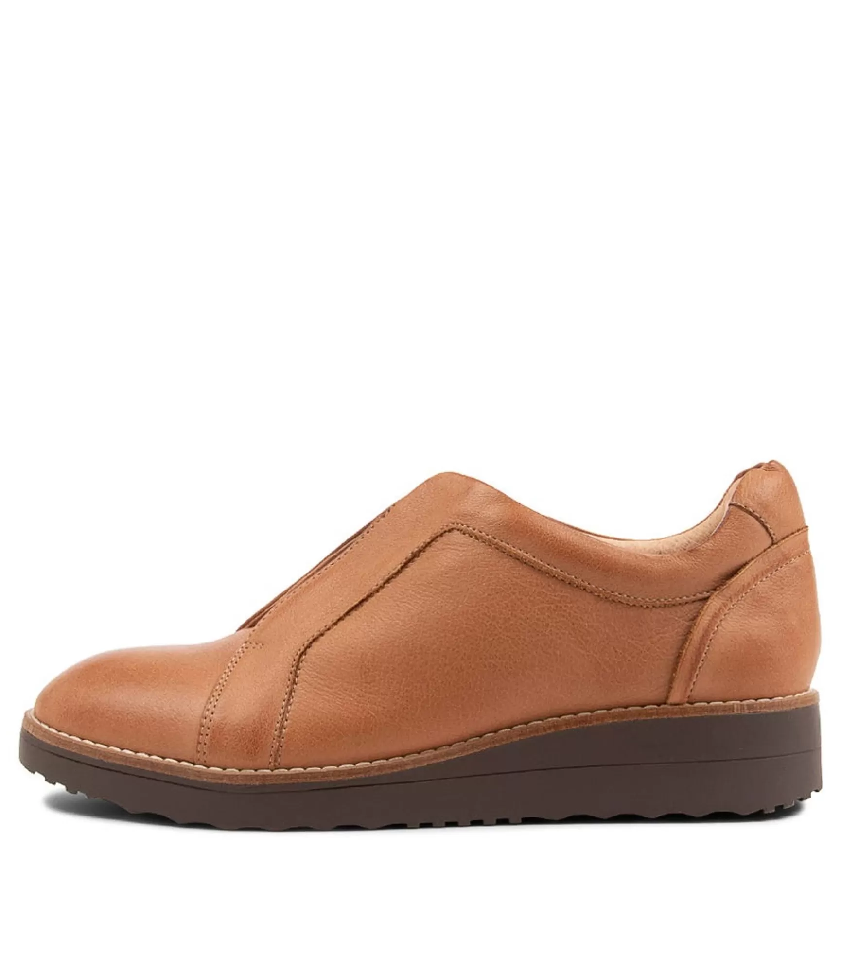 Discount Midas Shoes Onedai Dark Tan Leather Flat Shoes Cs