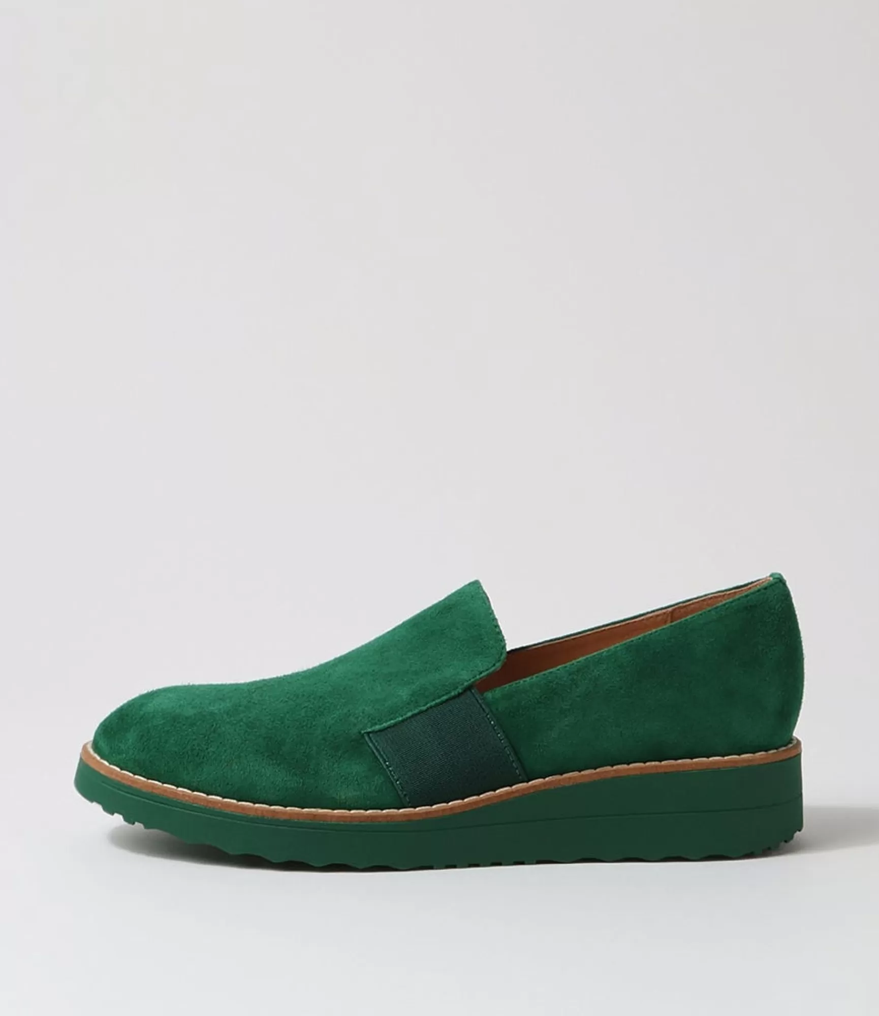 Discount Midas Shoes Orad Dark Emerald Suede Loafers