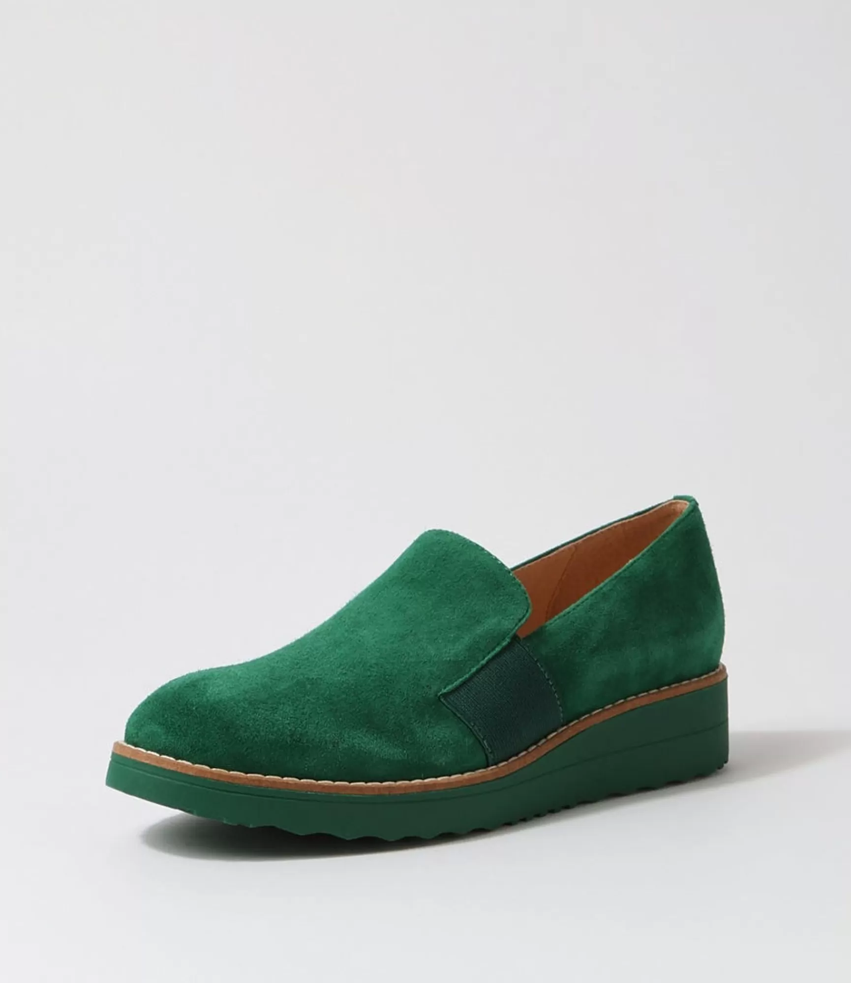 Discount Midas Shoes Orad Dark Emerald Suede Loafers
