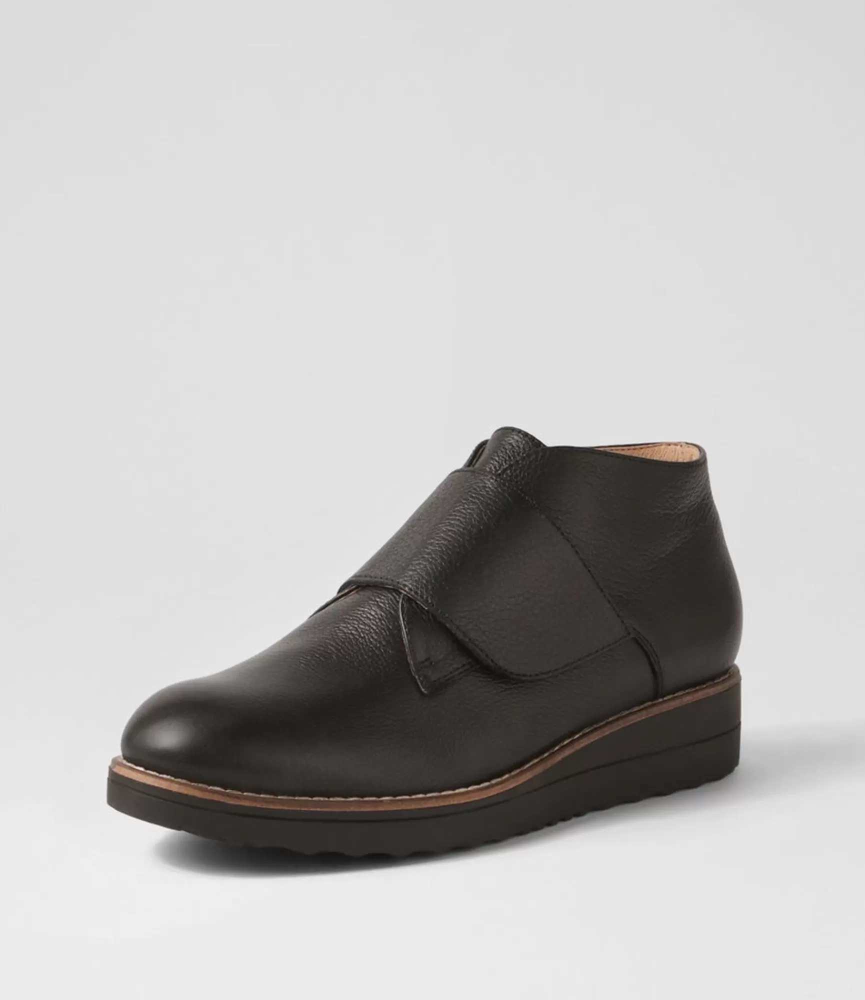 Fashion Midas Shoes Orida Black Leather Ankle Boots