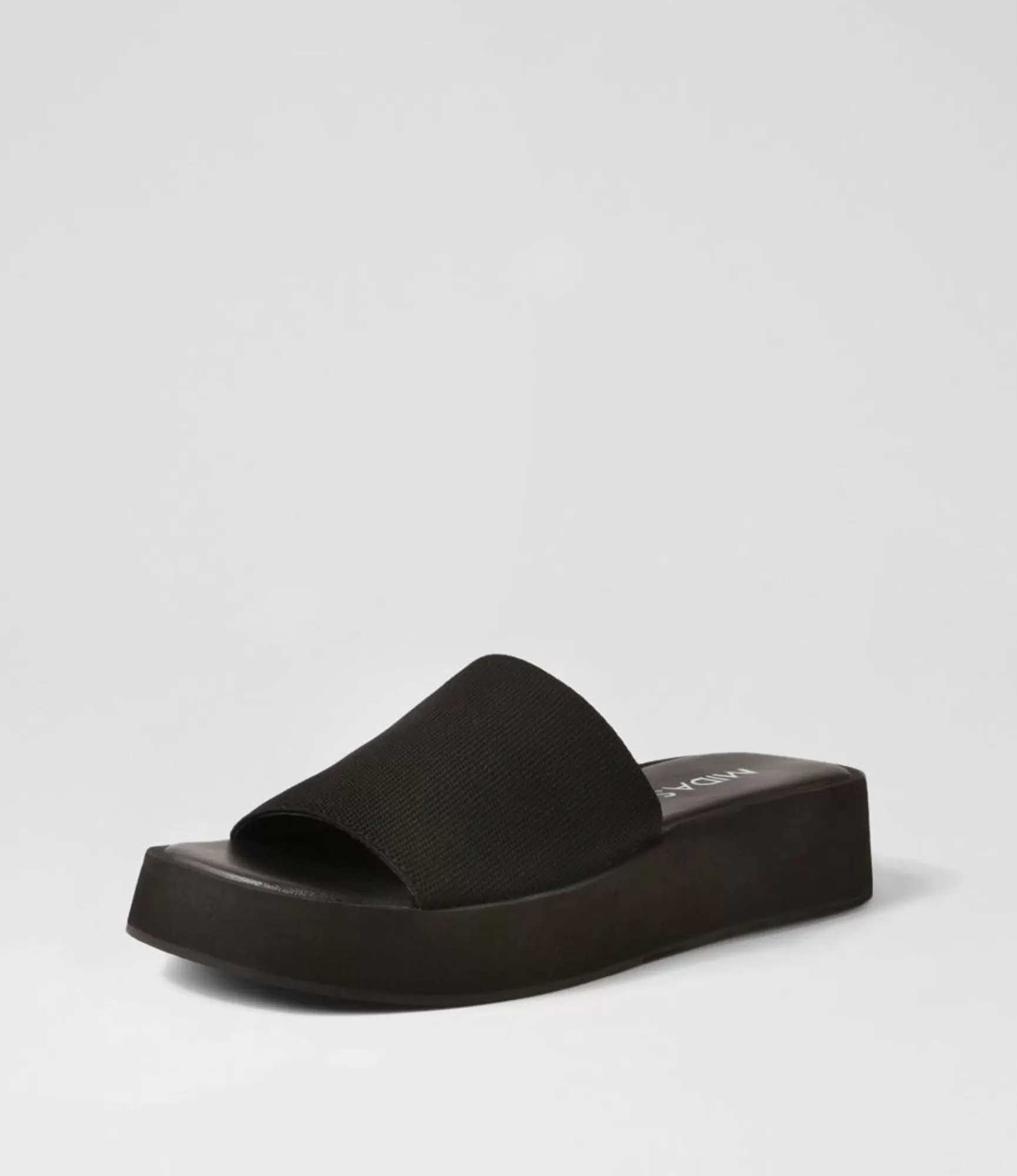 Online Midas Shoes Poola Black Knit Slides