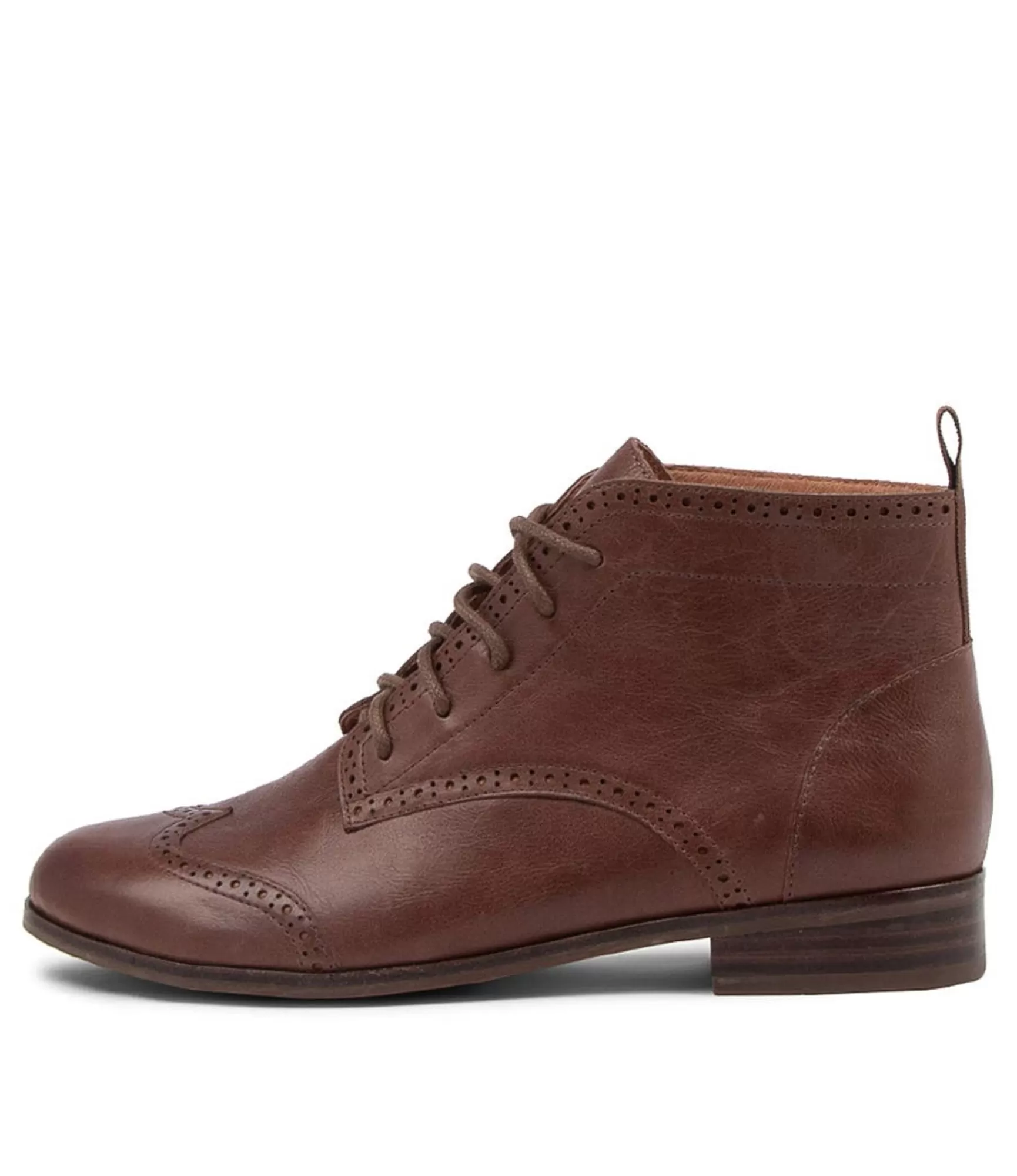 Clearance Midas Shoes Queenie Choc Leather Ankle Boots
