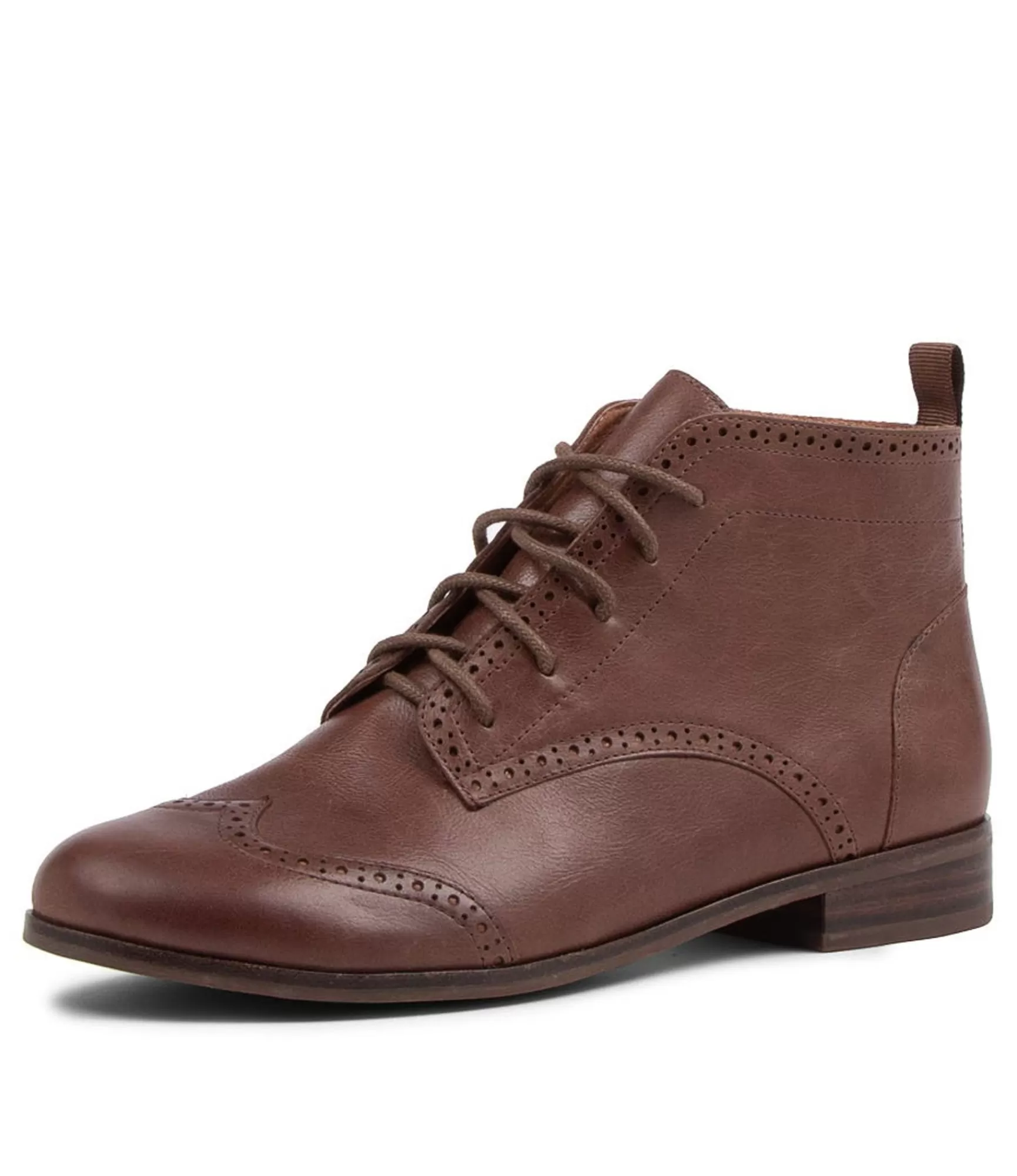 Clearance Midas Shoes Queenie Choc Leather Ankle Boots
