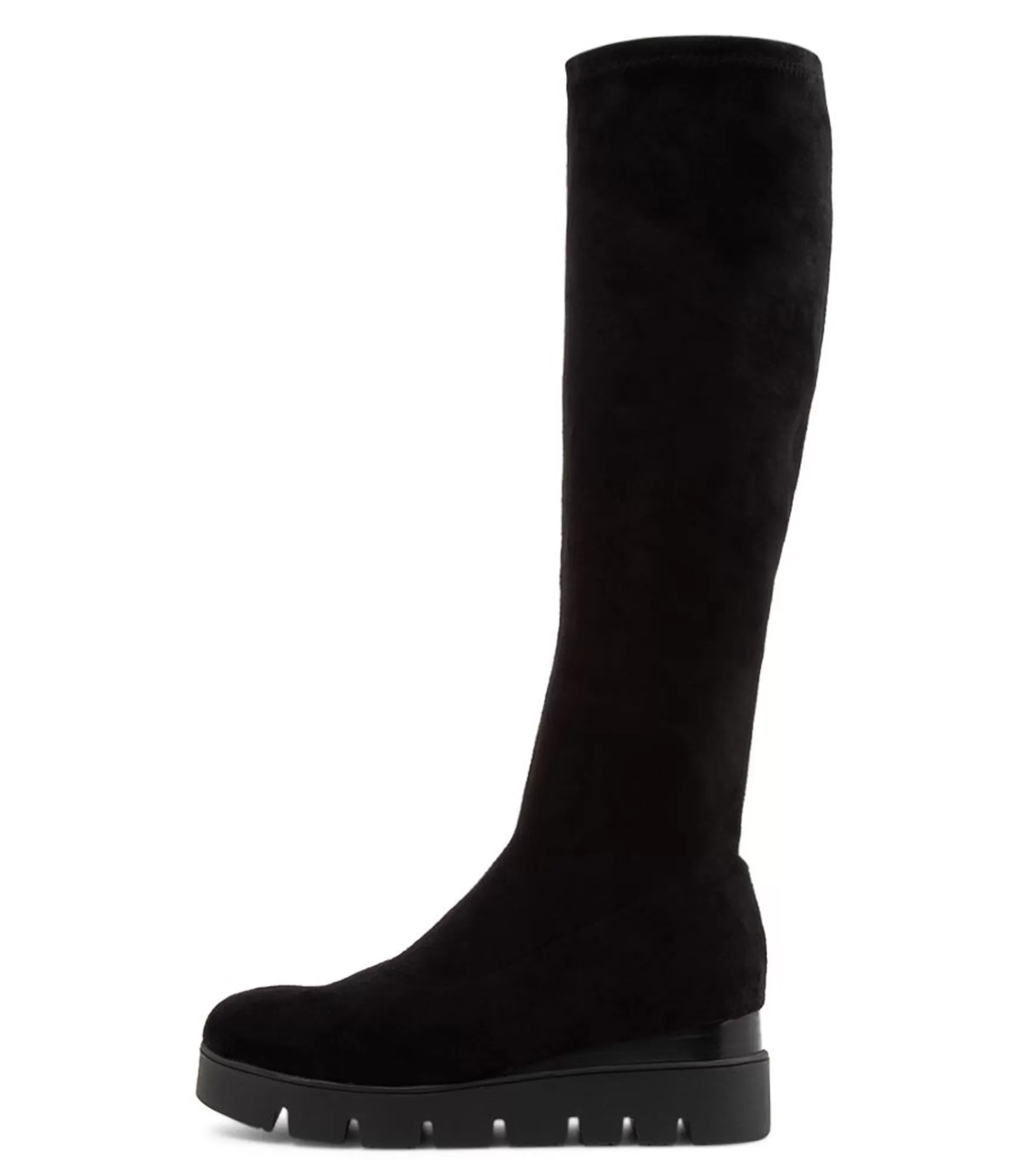 Hot Midas Shoes Rasha Black Stretch Microsuede Knee High Boots