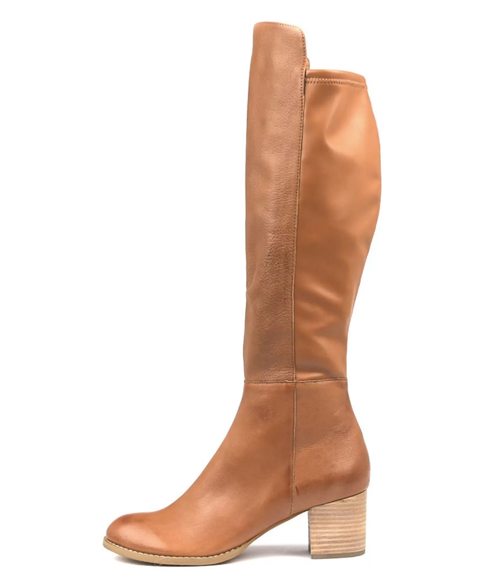 Outlet Midas Shoes Settin Dk Tan Leather Stretch Smooth