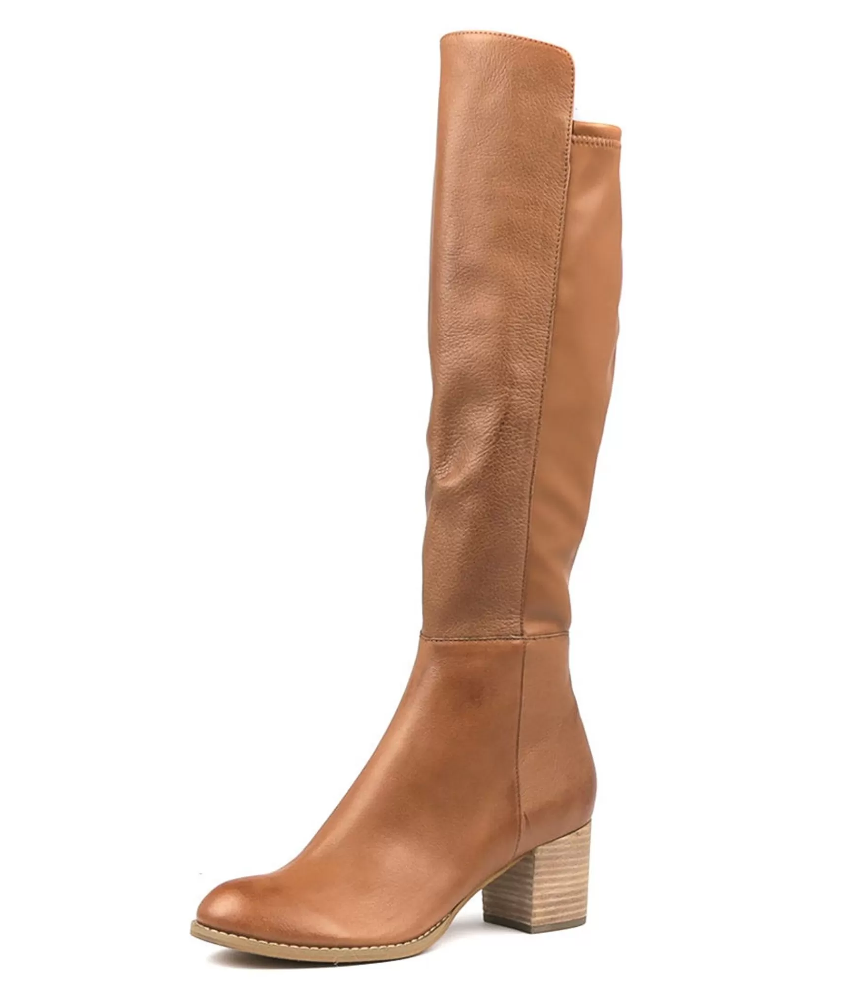 Outlet Midas Shoes Settin Dk Tan Leather Stretch Smooth
