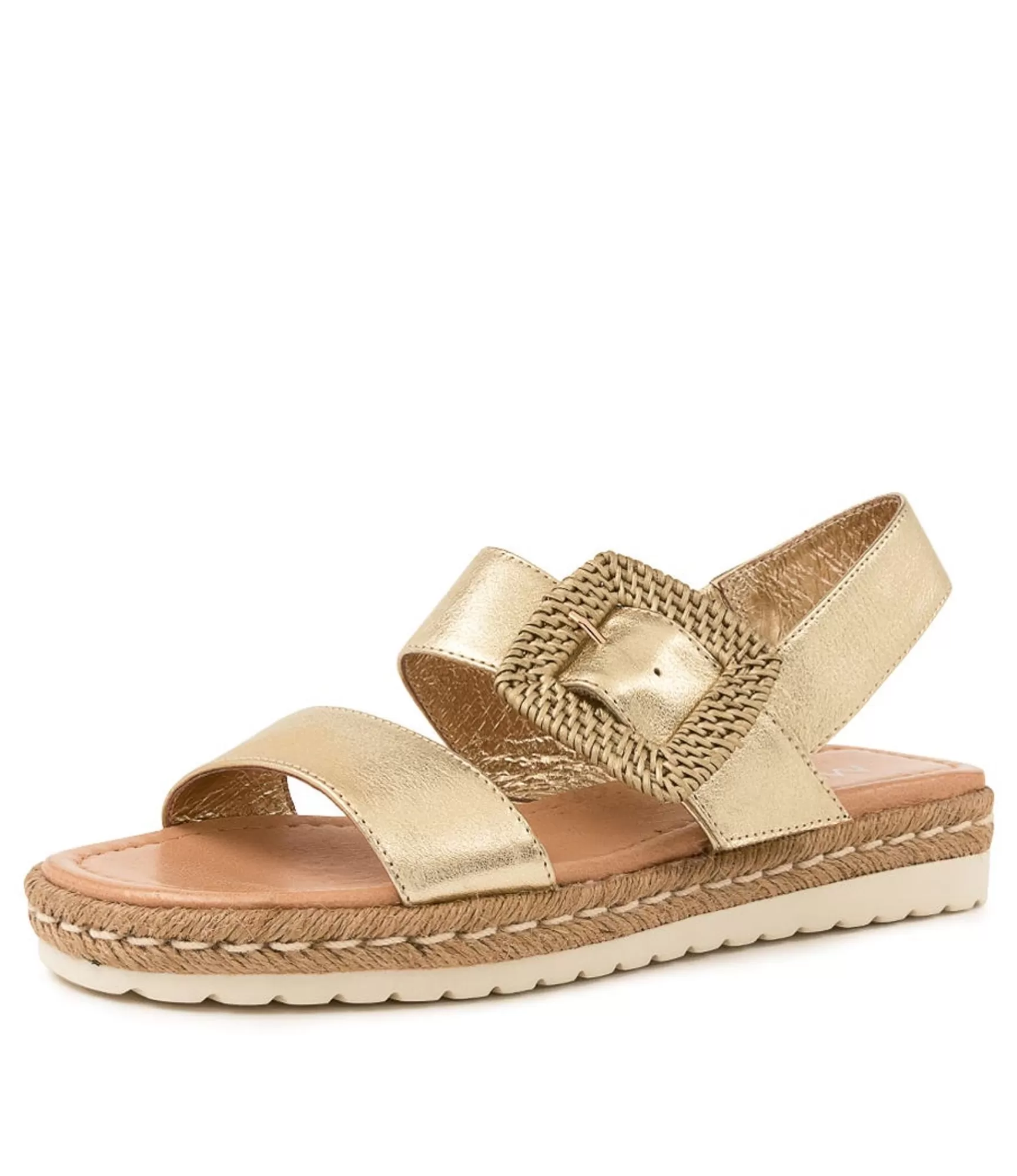 Online Midas Shoes Silo Pale Gold Leather