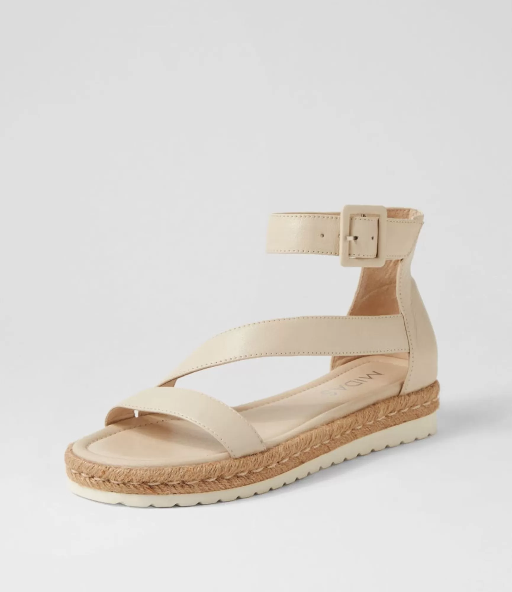 Outlet Midas Shoes Sissle Milk Leather Sandals