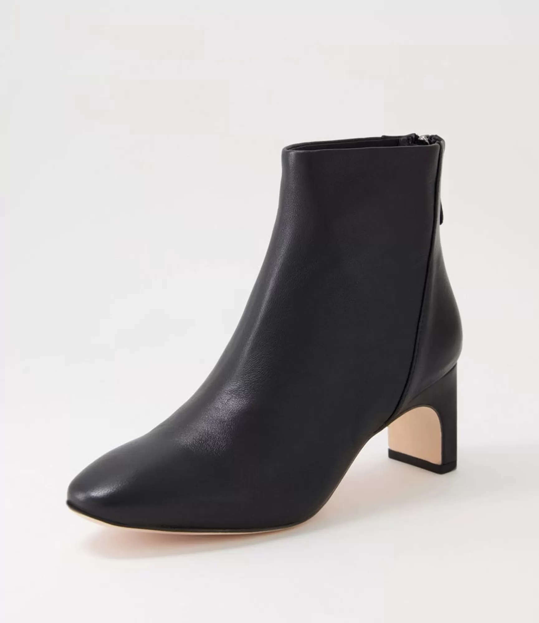 Cheap Midas Shoes Sofee Black Leather Ankle Boots