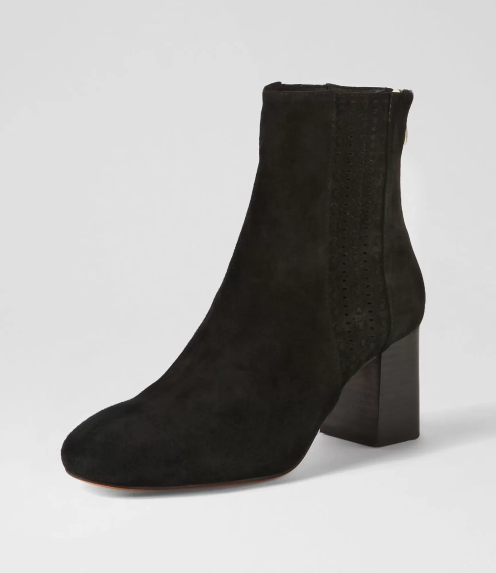 Online Midas Shoes Stalla Black Suede Ankle Boots