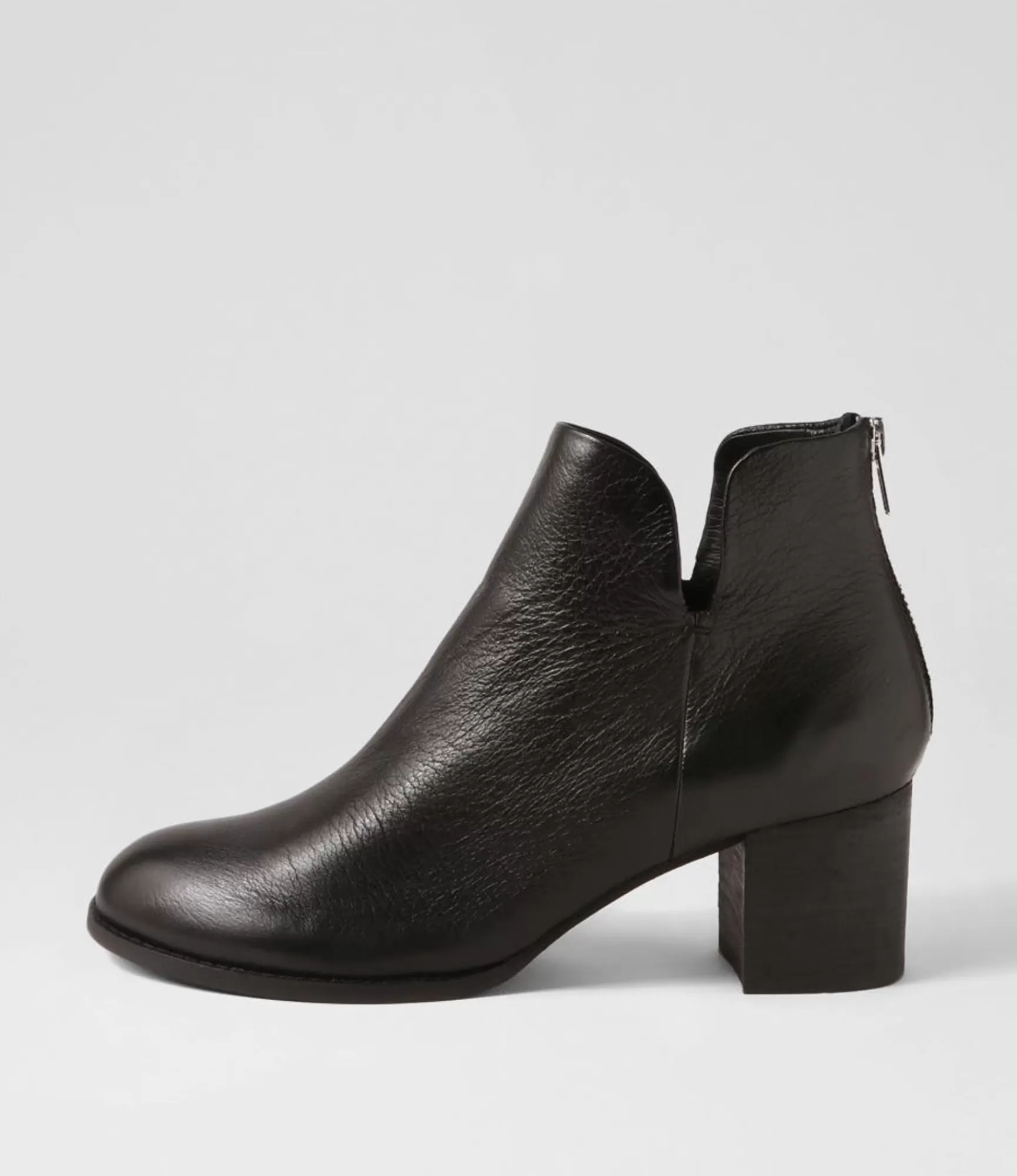 Clearance Midas Shoes Sutton Black Leather Ankle Boots